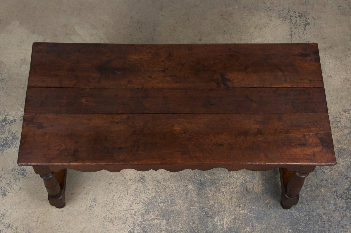 Early 19th Century Country French Provincial Farmhouse Oak Dough Baking Petrin Kitchen Table