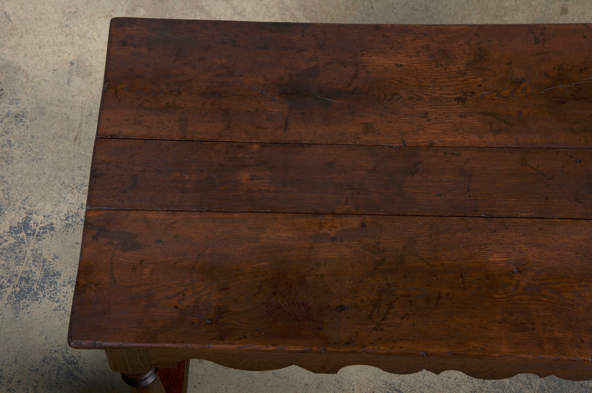 Early 19th Century Country French Provincial Farmhouse Oak Dough Baking Petrin Kitchen Table