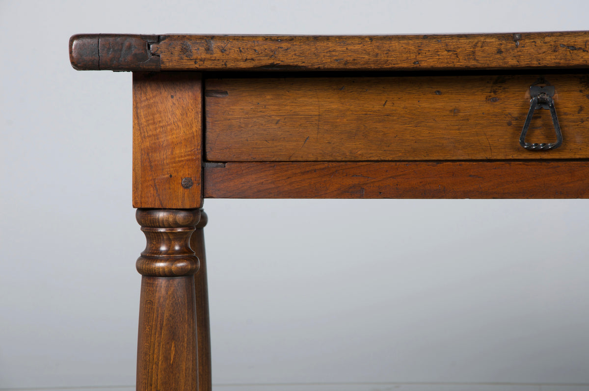 Early 19th Century Country French Provincial Oak Farmhouse Trestle Table