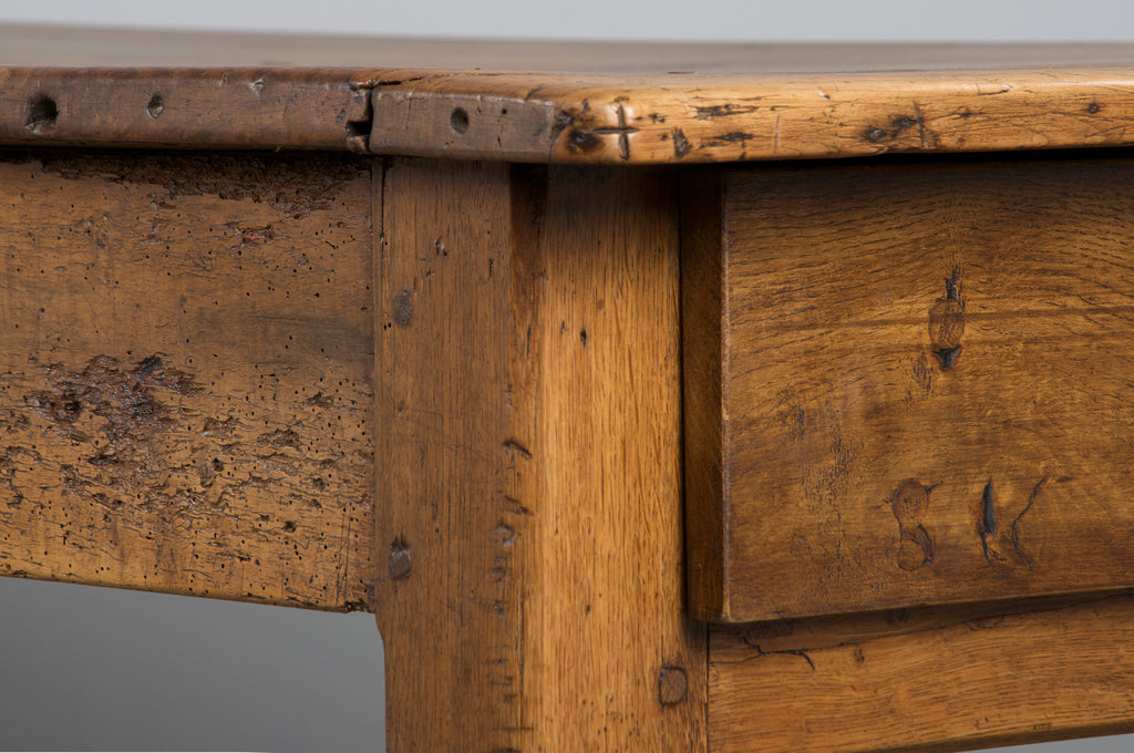 Early 19th Century Country French Walnut Farmhouse Trestle Harvest Table