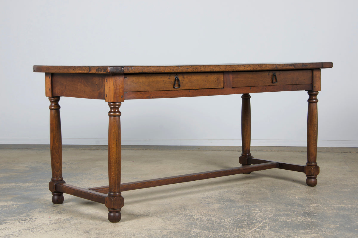 Early 19th Century Country French Provincial Oak Farmhouse Trestle Table