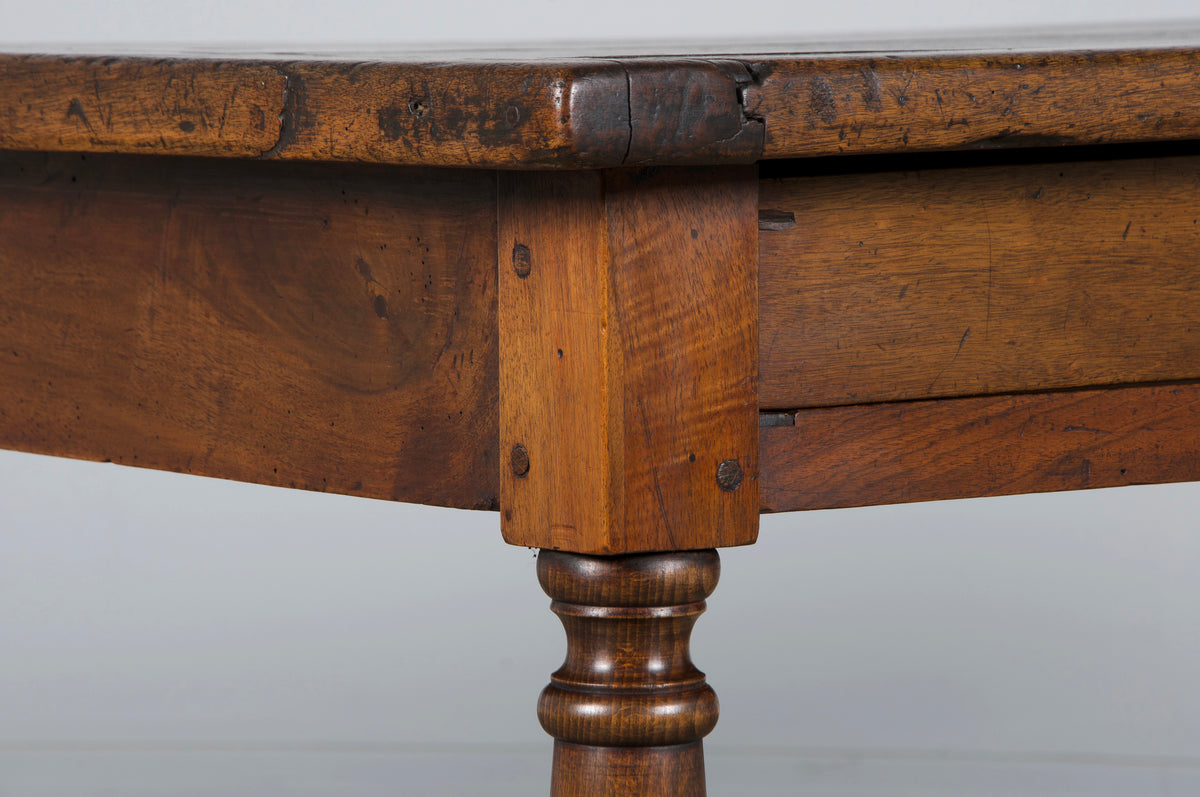 Early 19th Century Country French Provincial Oak Farmhouse Trestle Table