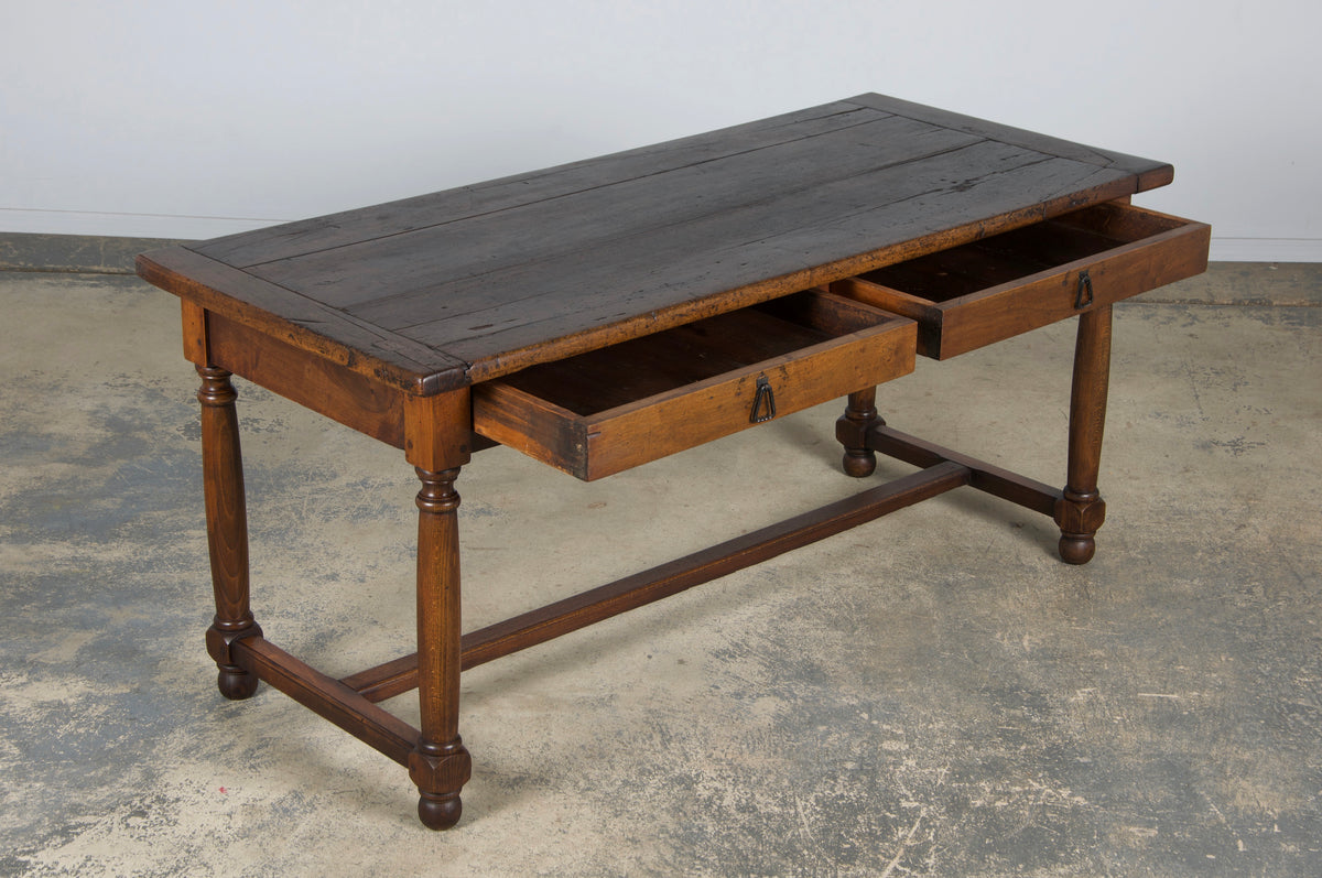 Early 19th Century Country French Provincial Oak Farmhouse Trestle Table