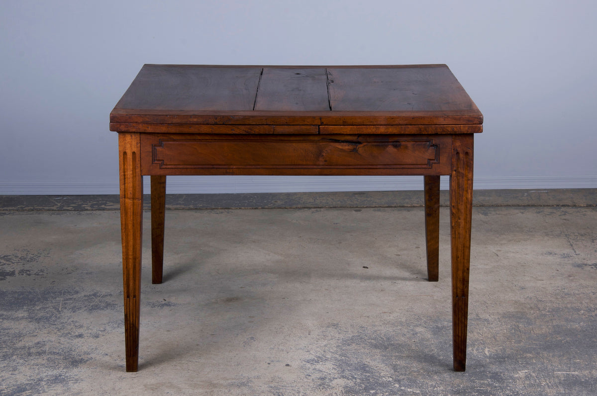 19th Century French Neoclassical Louis XVI Style Off-Square Walnut Extendable Table