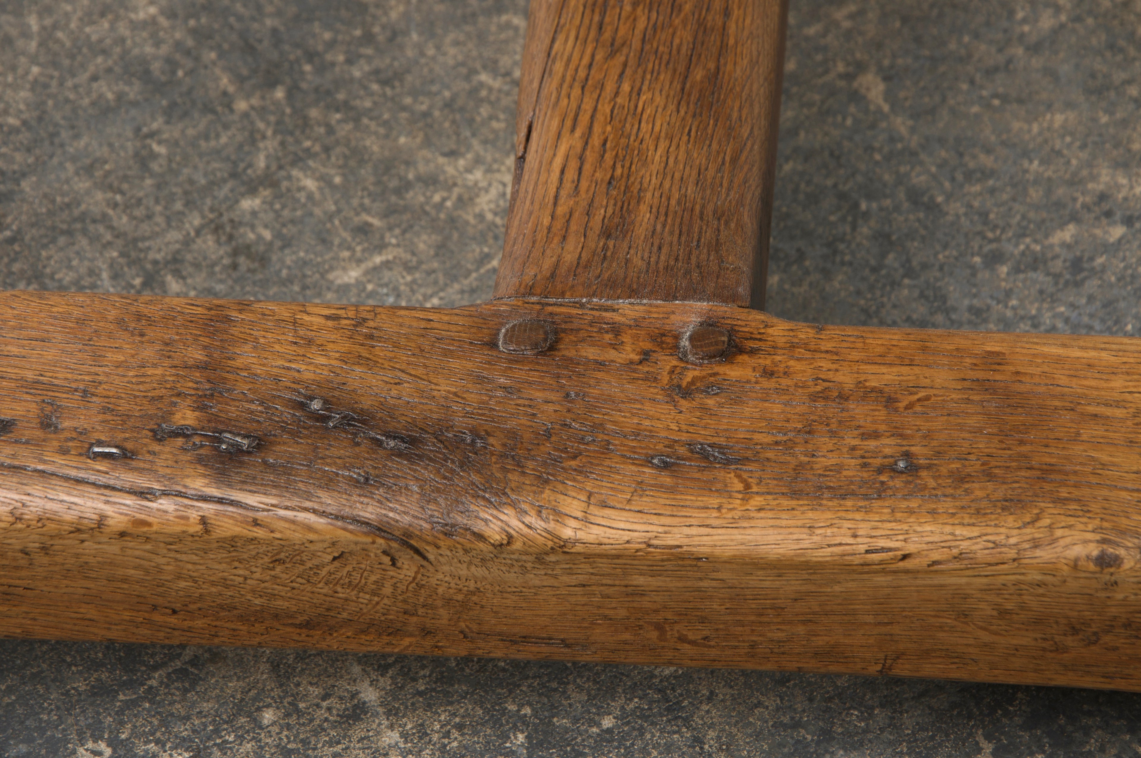 Early 19th Century Country French Walnut Farmhouse Trestle Harvest Table