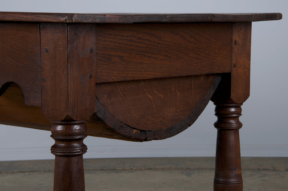 Early 19th Century Country French Provincial Farmhouse Oak Dough Baking Petrin Kitchen Table