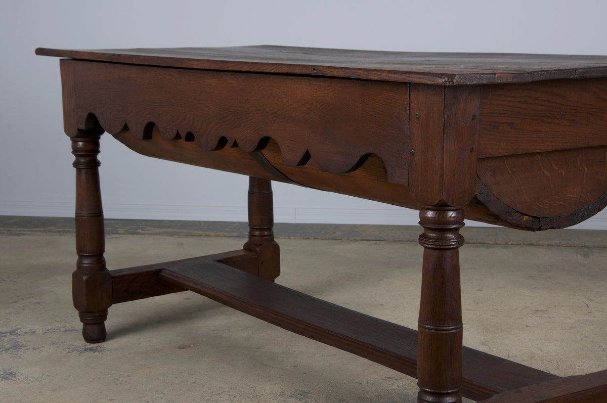 Early 19th Century Country French Provincial Farmhouse Oak Dough Baking Petrin Kitchen Table