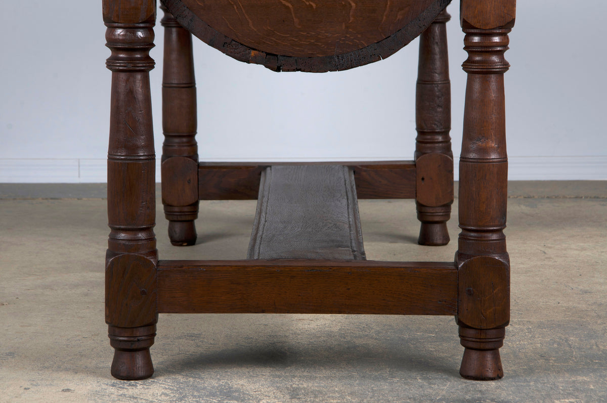 Early 19th Century Country French Provincial Farmhouse Oak Dough Baking Petrin Kitchen Table