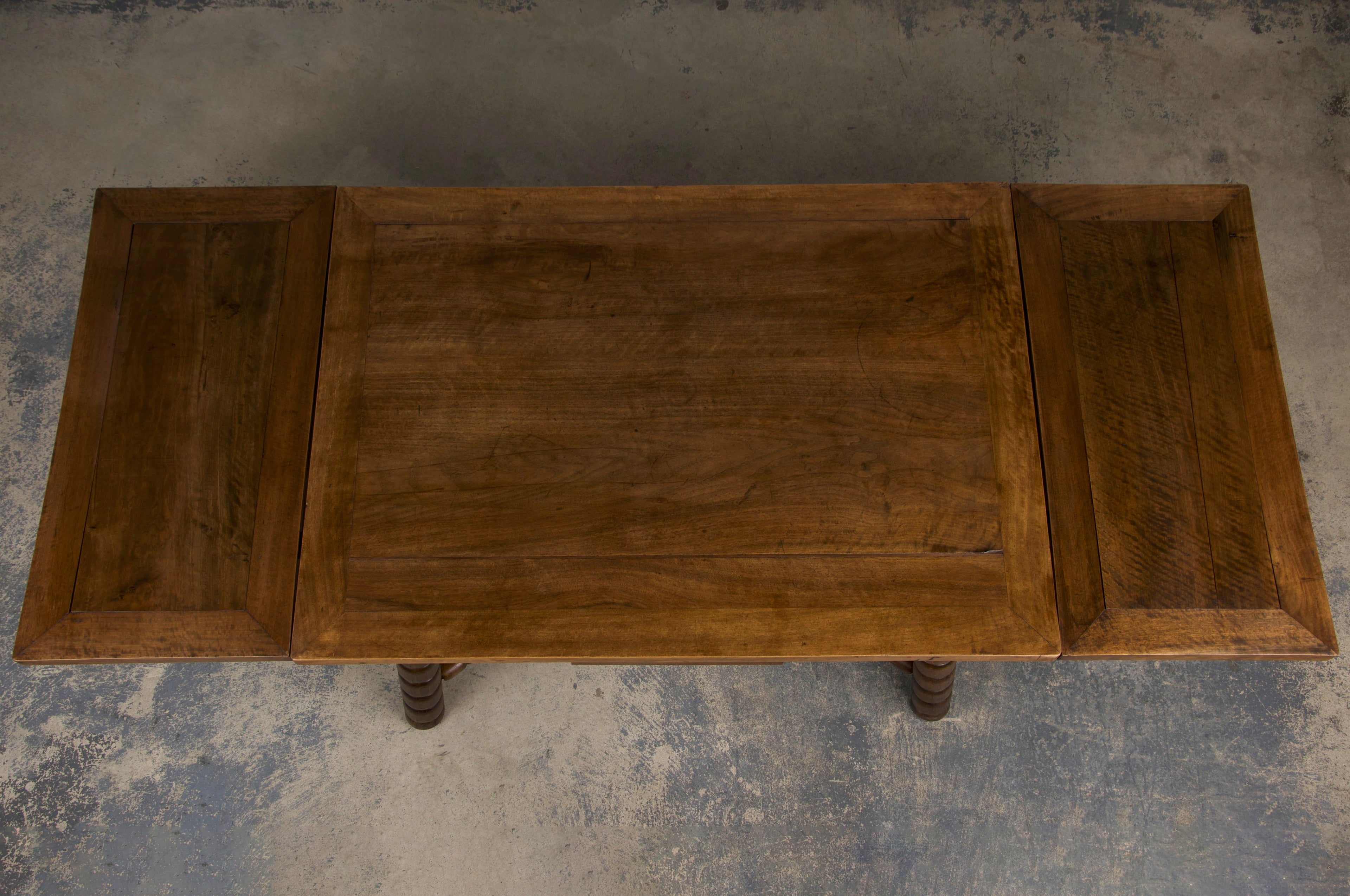 Antique Spanish Country Mixed Wood Extendable Dining Table