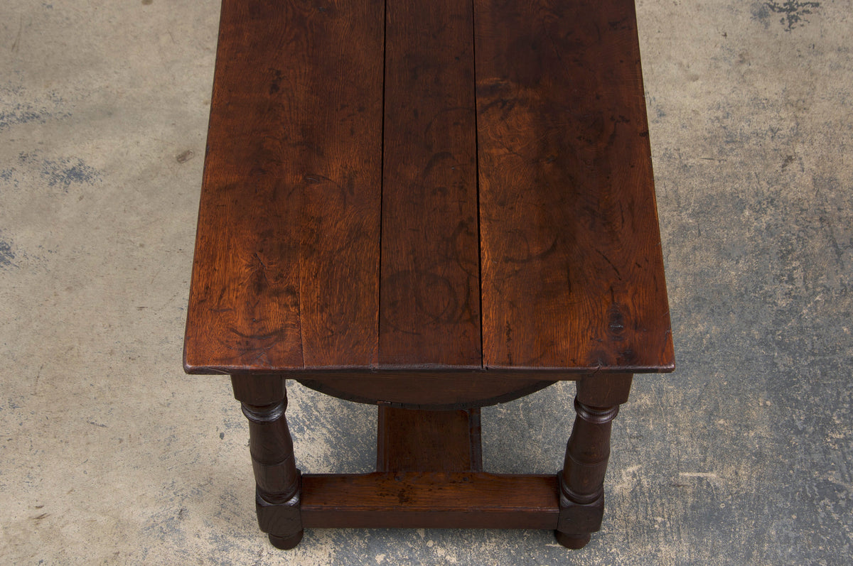 Early 19th Century Country French Provincial Farmhouse Oak Dough Baking Petrin Kitchen Table