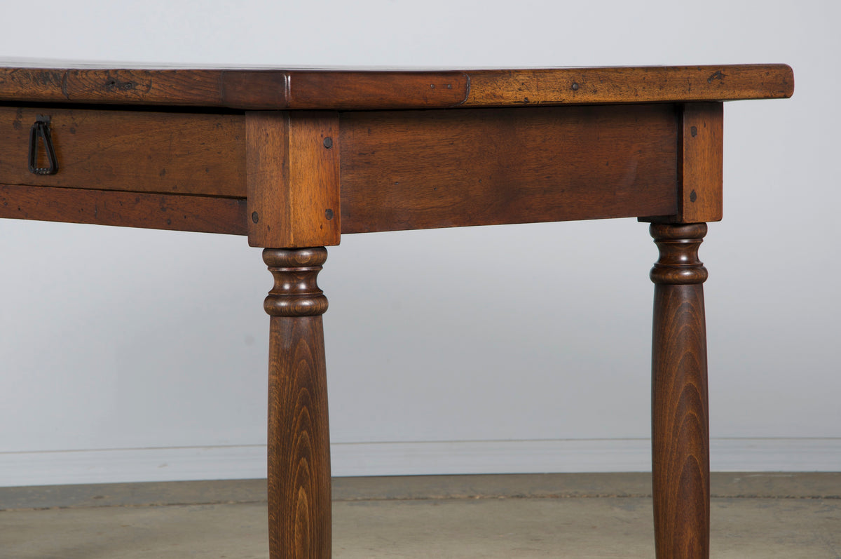 Early 19th Century Country French Provincial Oak Farmhouse Trestle Table