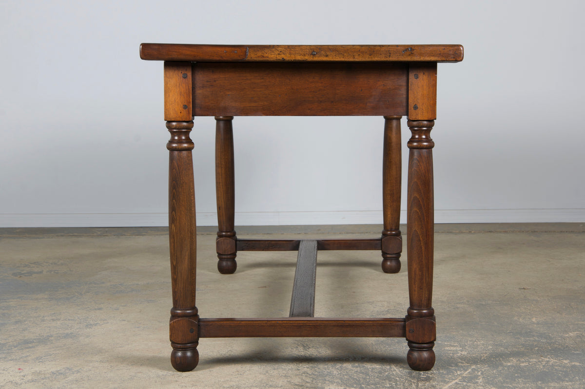 Early 19th Century Country French Provincial Oak Farmhouse Trestle Table