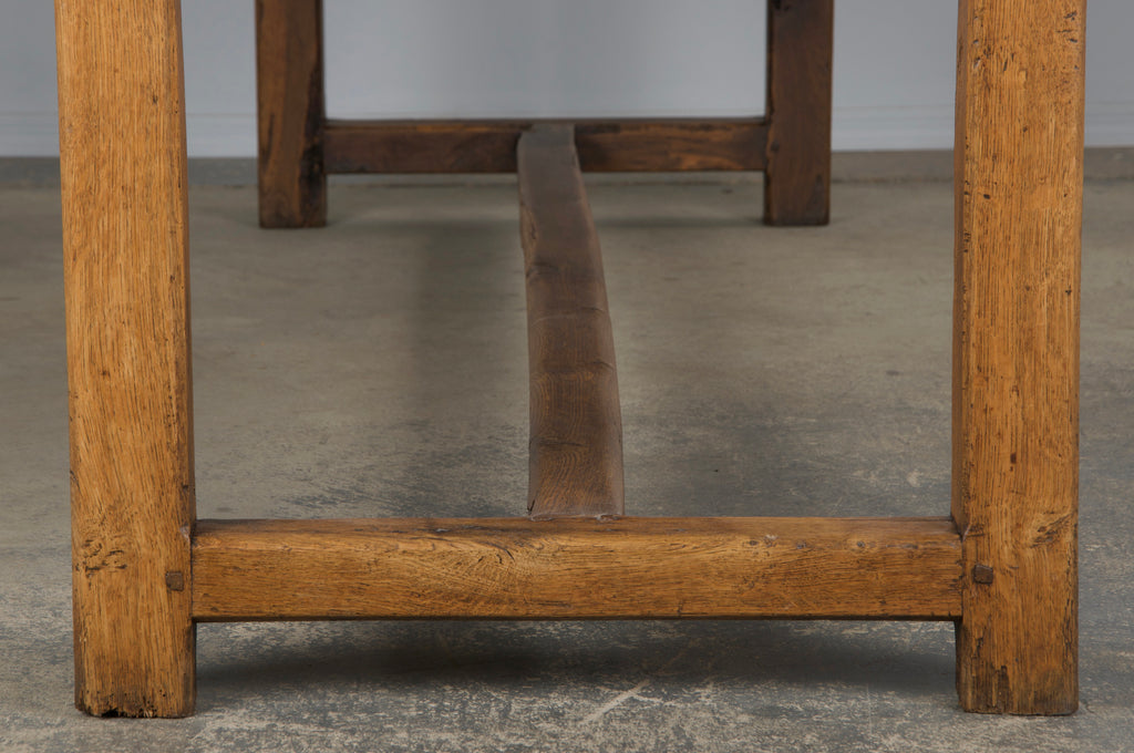 Early 19th Century Country French Walnut Farmhouse Trestle Harvest Table