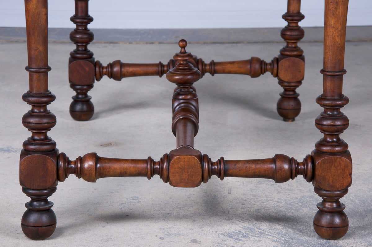 19th Century Country French Provincial Maple Trestle Dining Table