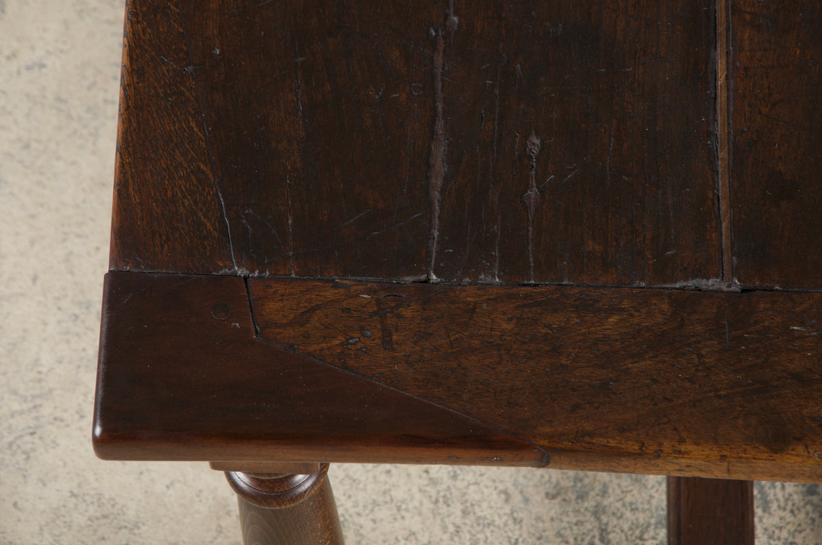 Early 19th Century Country French Provincial Oak Farmhouse Trestle Table