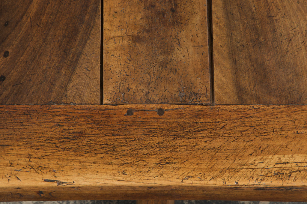 Early 19th Century Country French Walnut Farmhouse Trestle Harvest Table