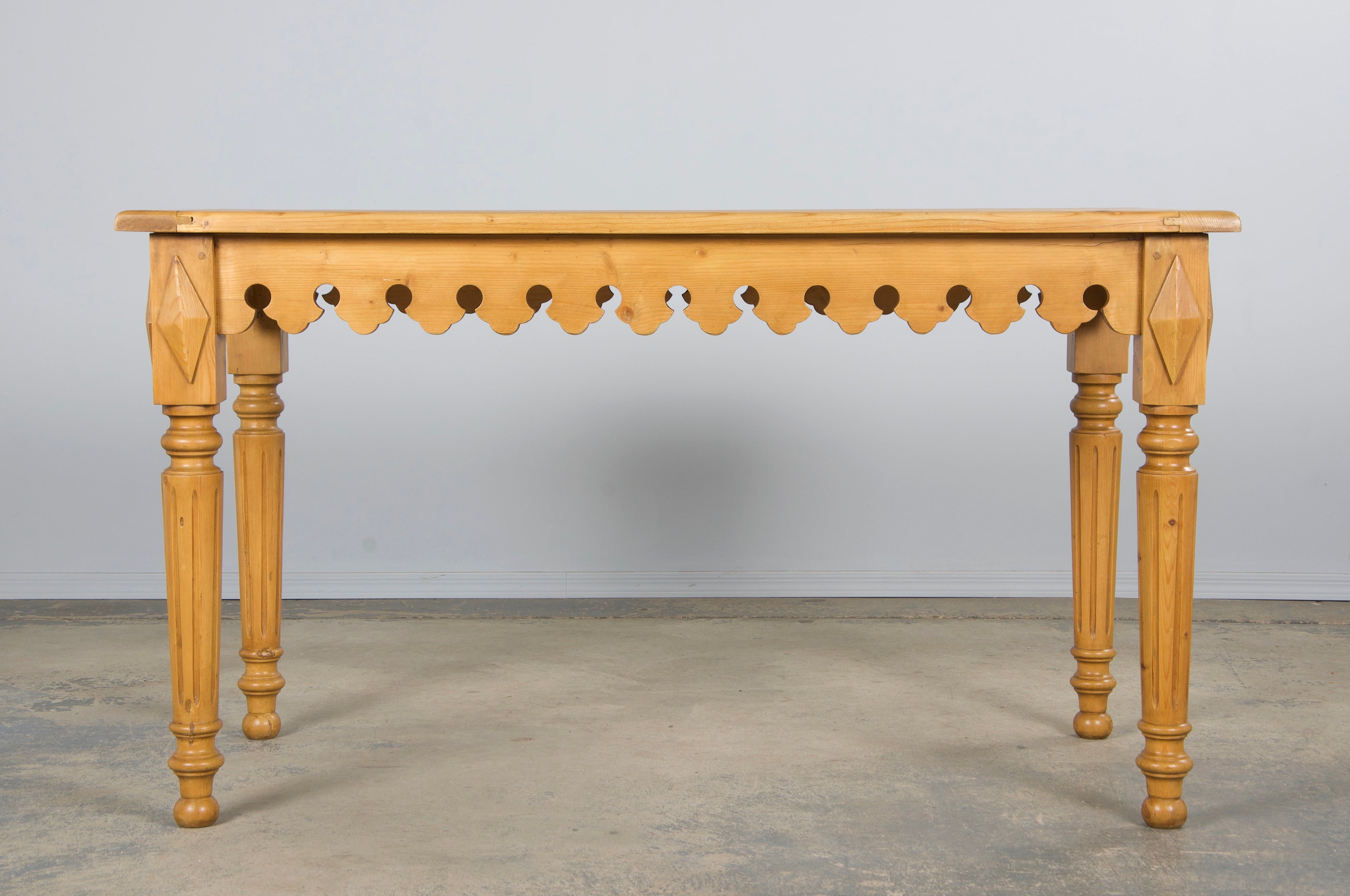 Country French Provincial Pine Work Table or Island