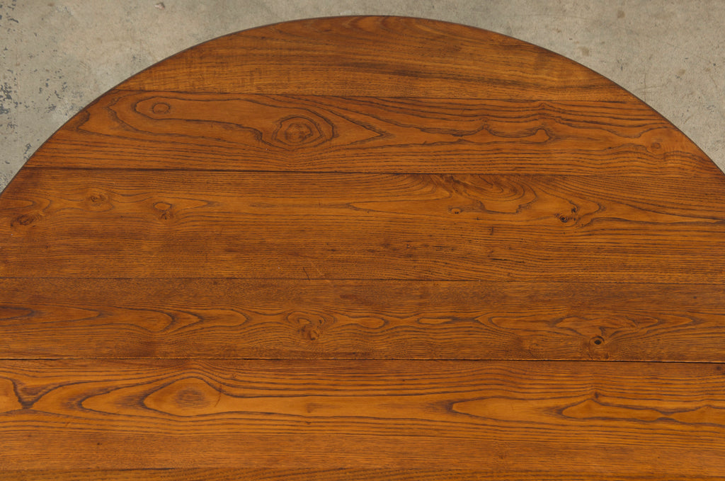 19th Century Country French Provincial Fruitwood Off-Round Farmhouse Table