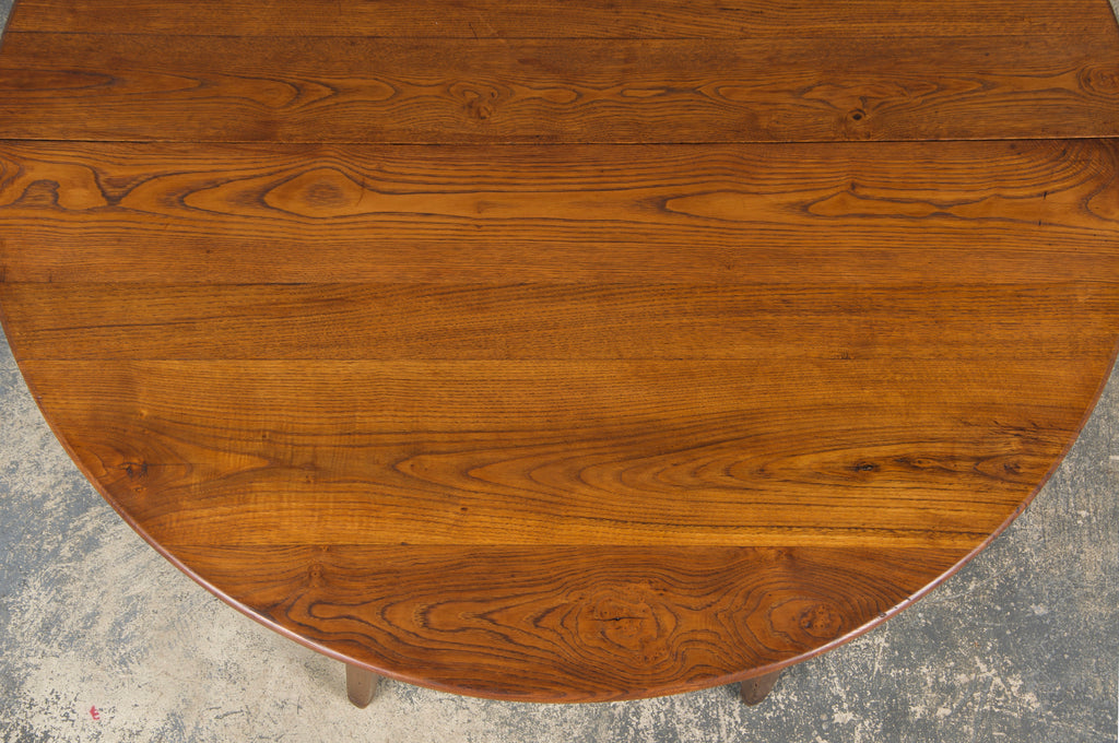 19th Century Country French Provincial Fruitwood Off-Round Farmhouse Table