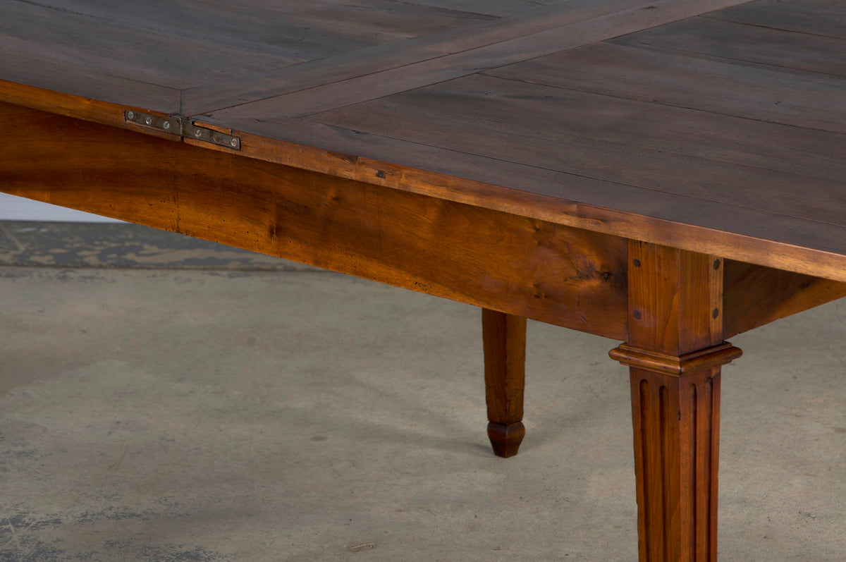 19th Century French Neoclassical Louis XVI Style Walnut Folding Dining Table