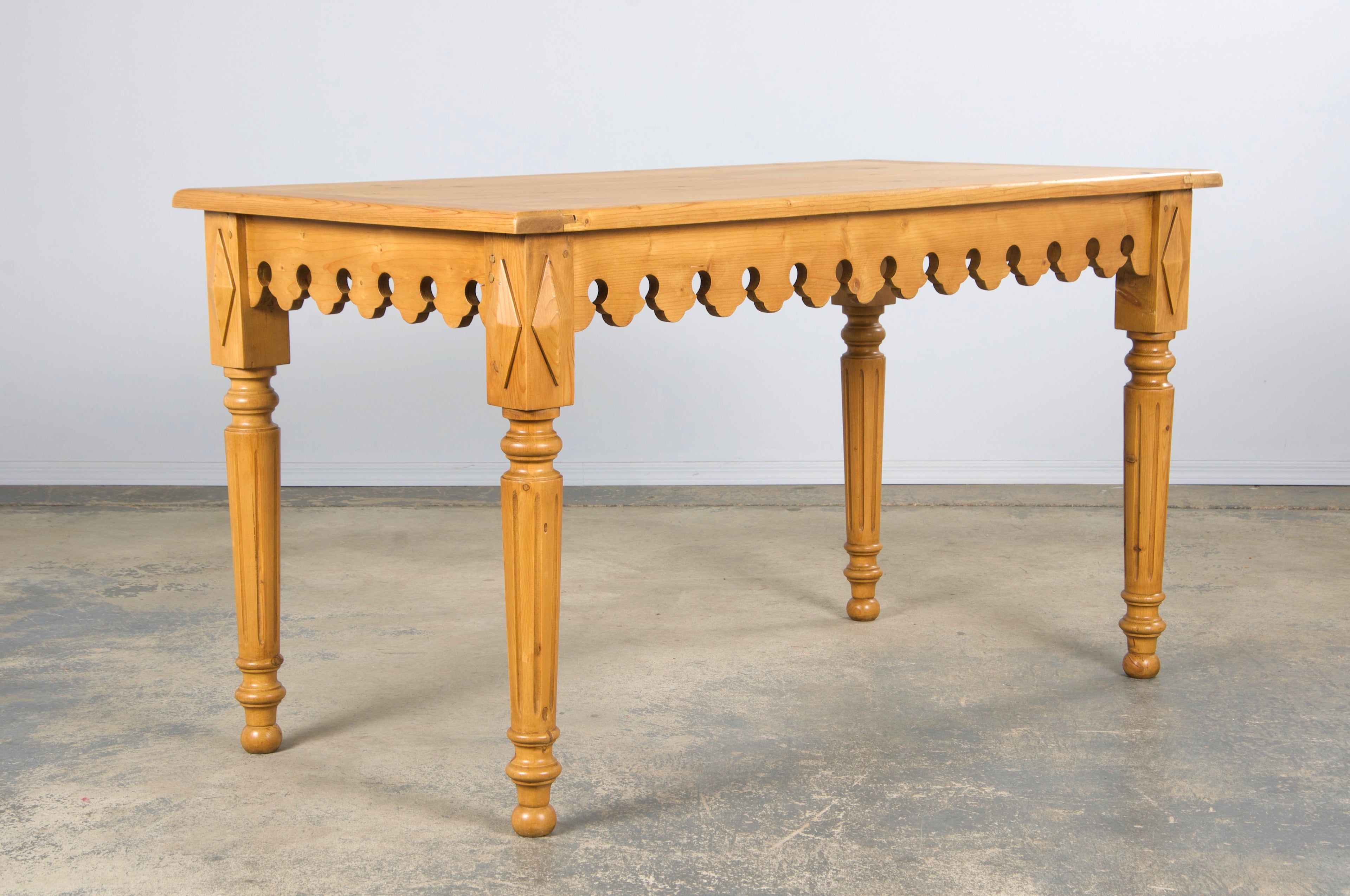 Country French Provincial Pine Work Table or Island