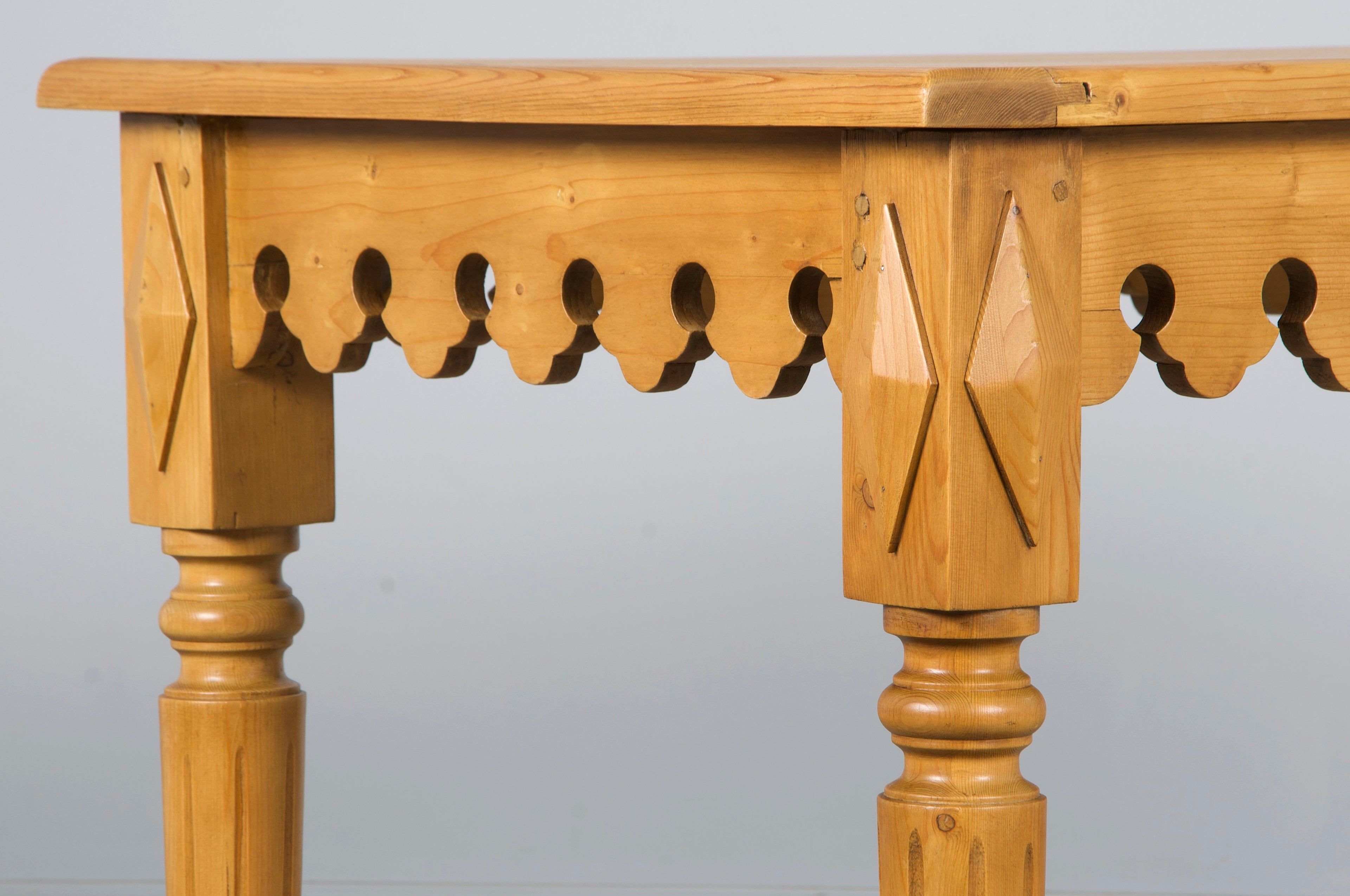 Country French Provincial Pine Work Table or Island