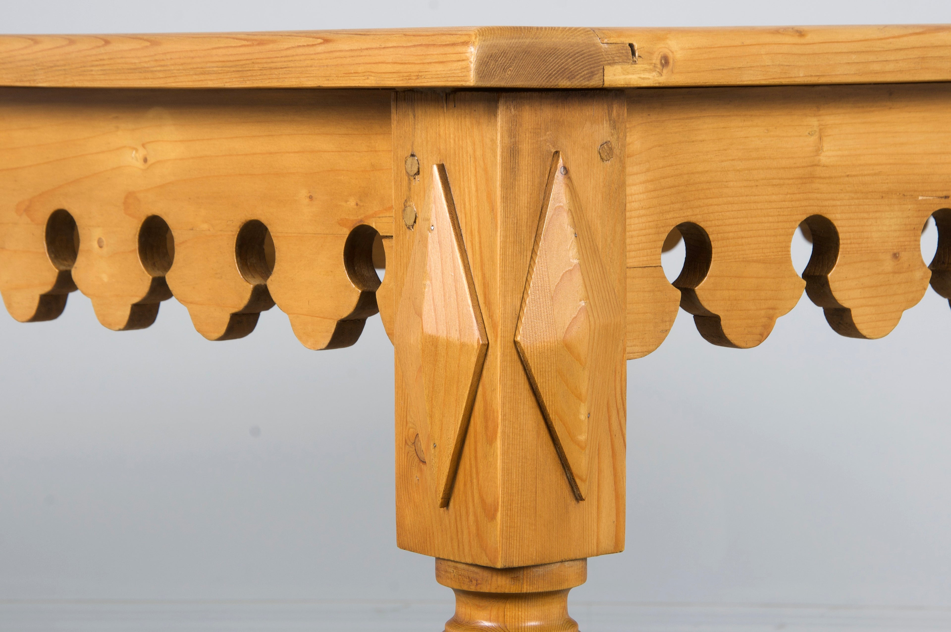 Country French Provincial Pine Work Table or Island