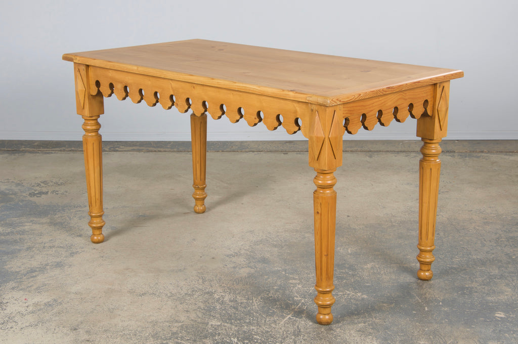 Country French Provincial Pine Work Table or Island