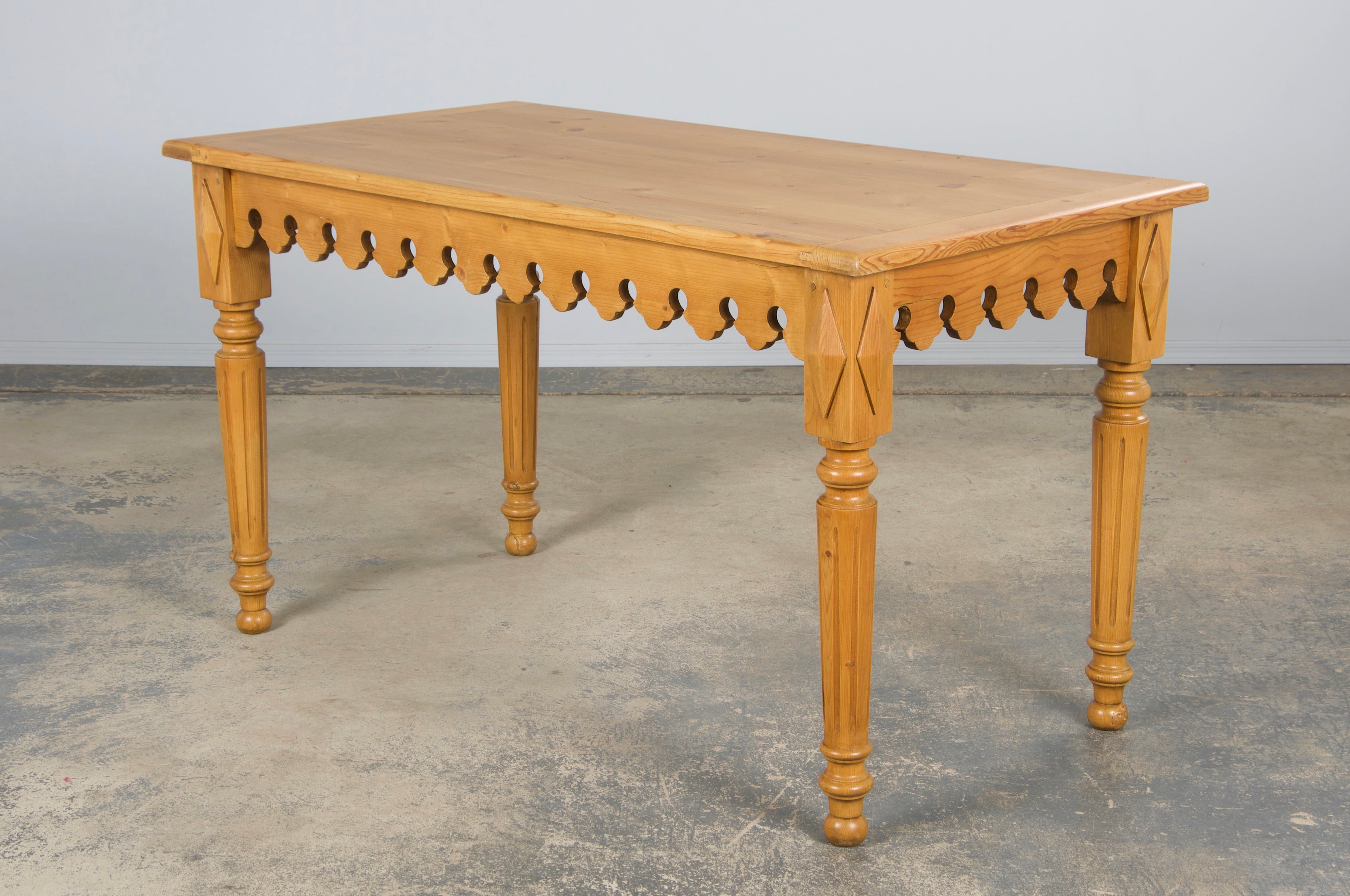 Country French Provincial Pine Work Table or Island