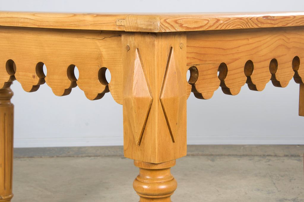 Country French Provincial Pine Work Table or Island