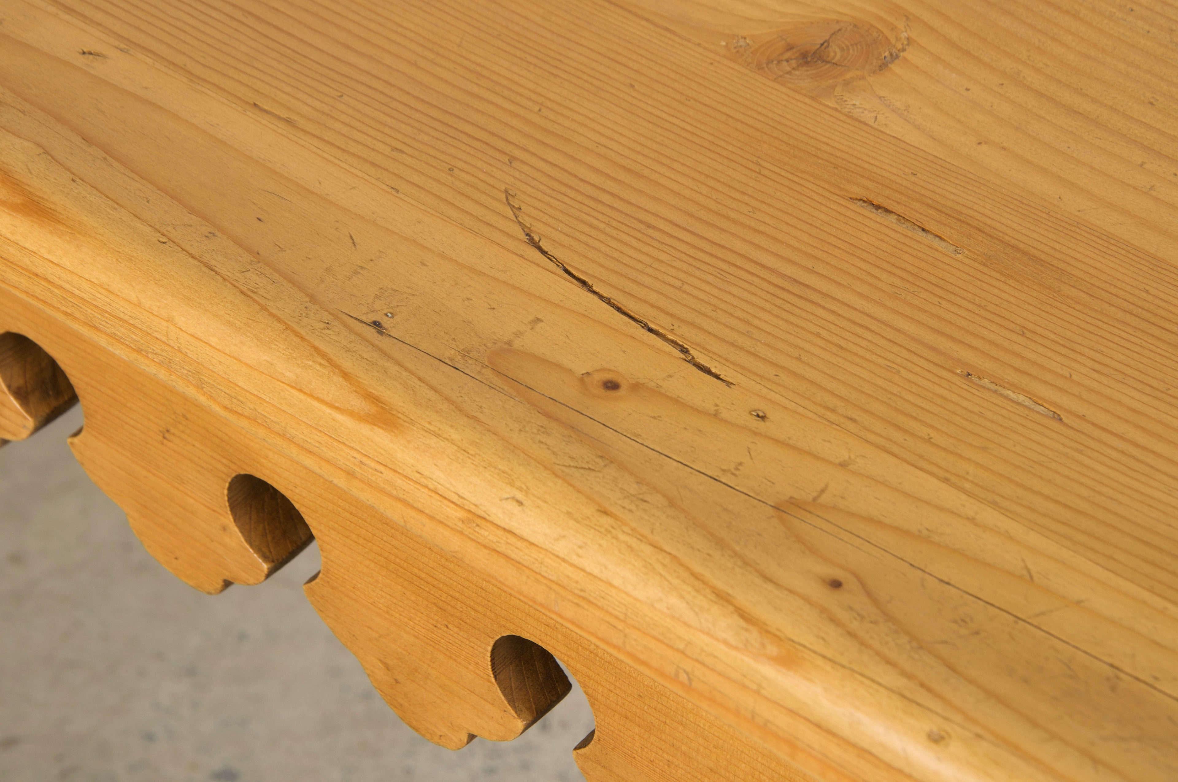 Country French Provincial Pine Work Table or Island