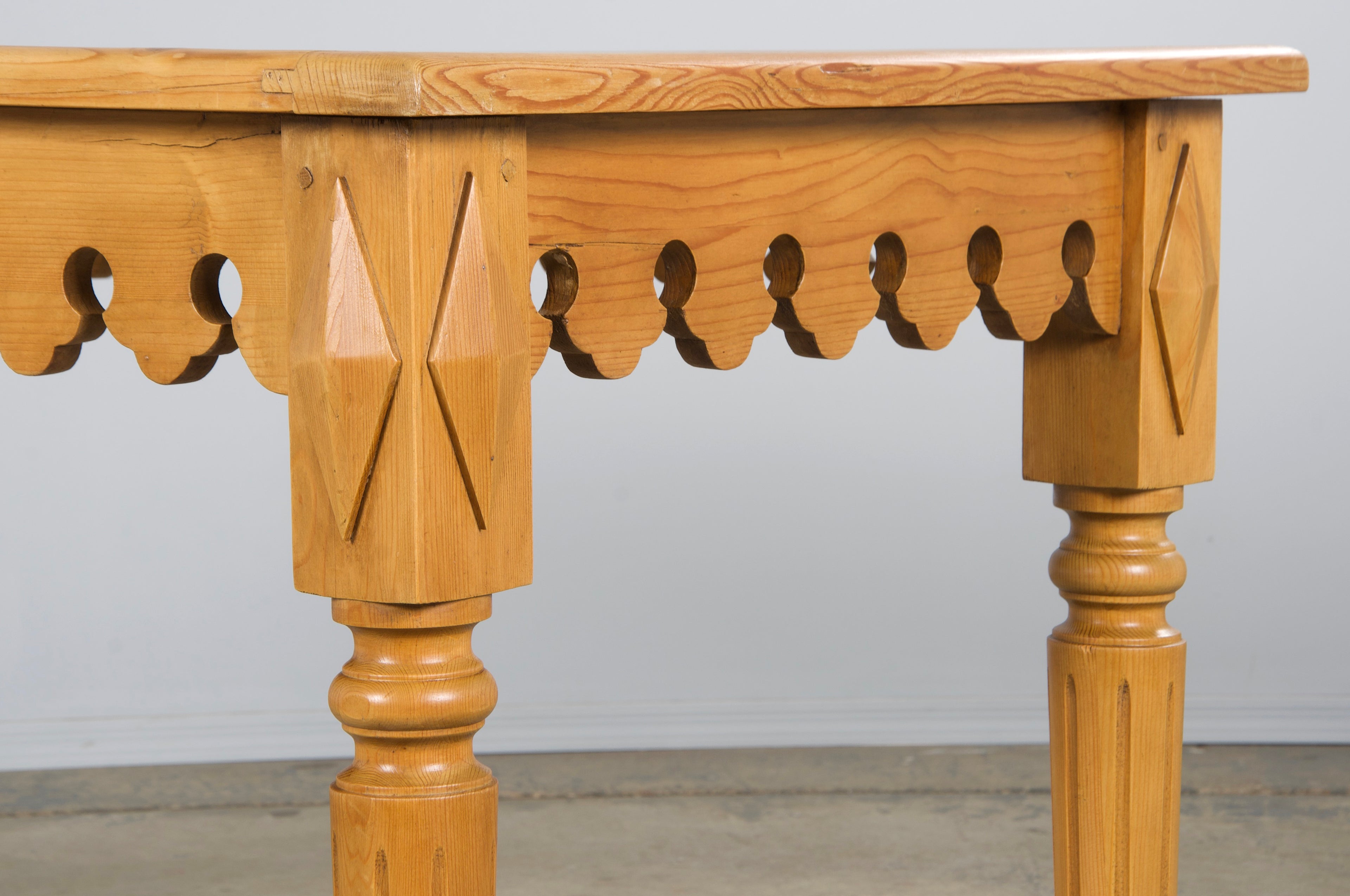 Country French Provincial Pine Work Table or Island