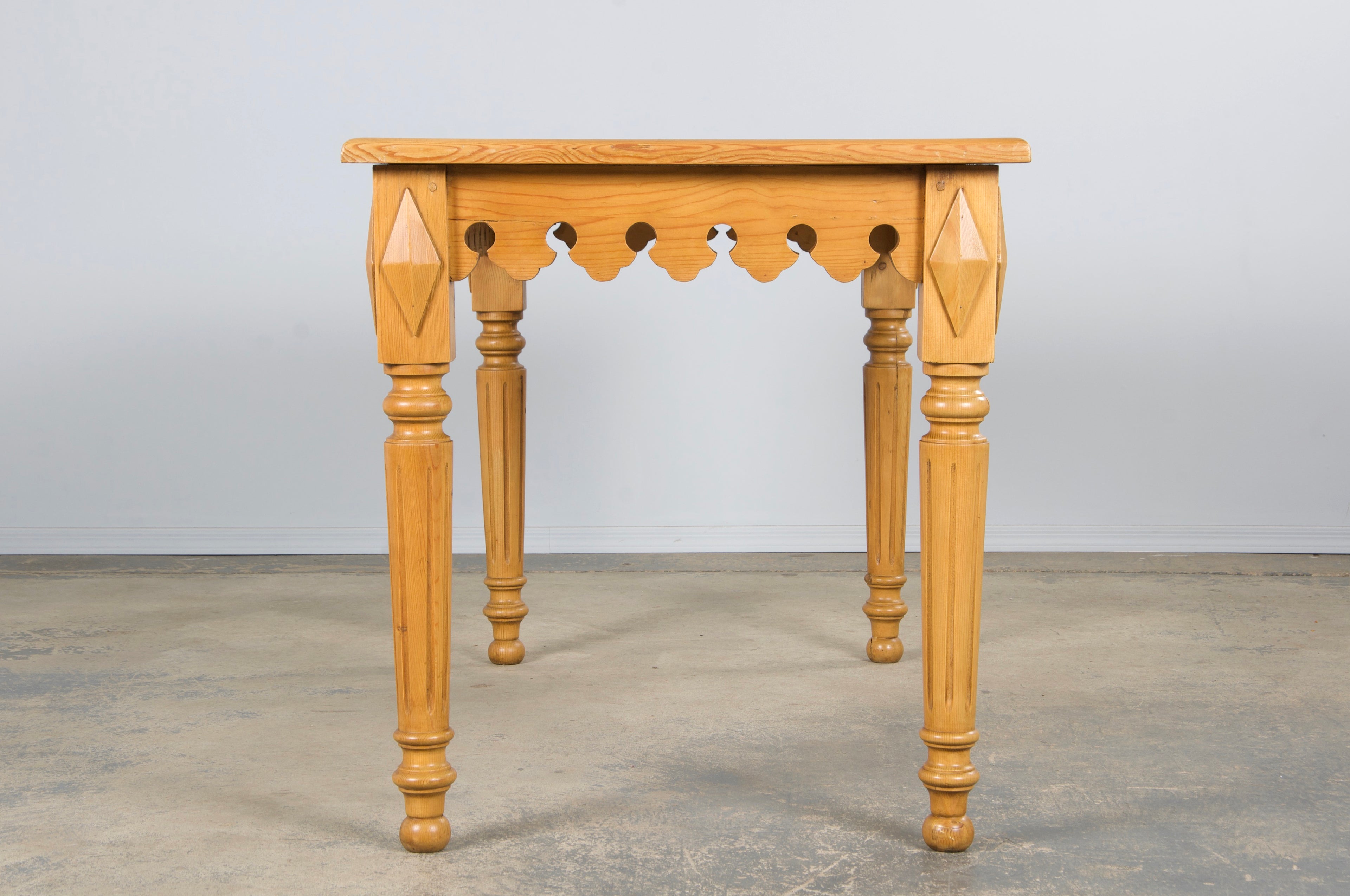 Country French Provincial Pine Work Table or Island