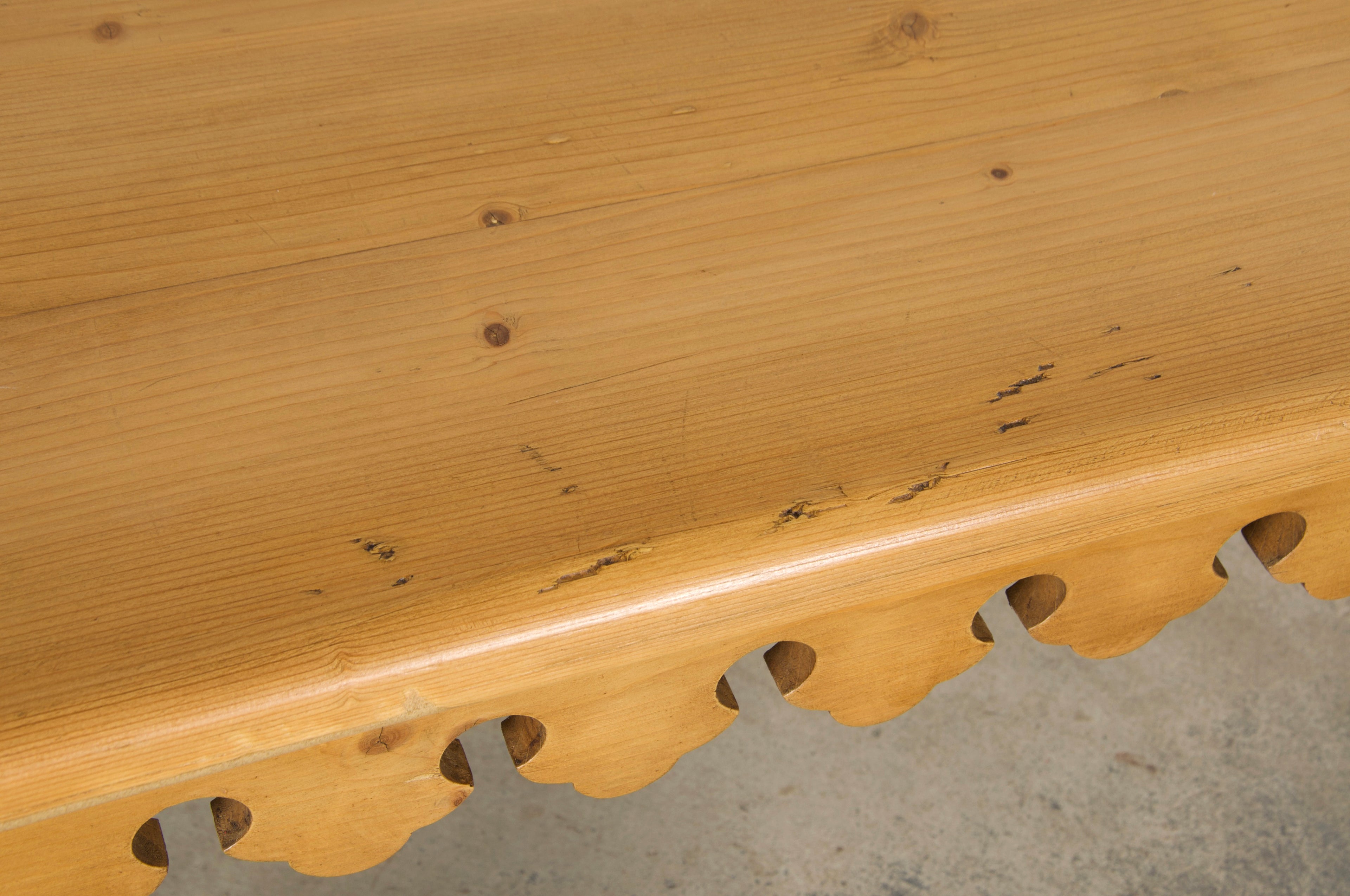 Country French Provincial Pine Work Table or Island