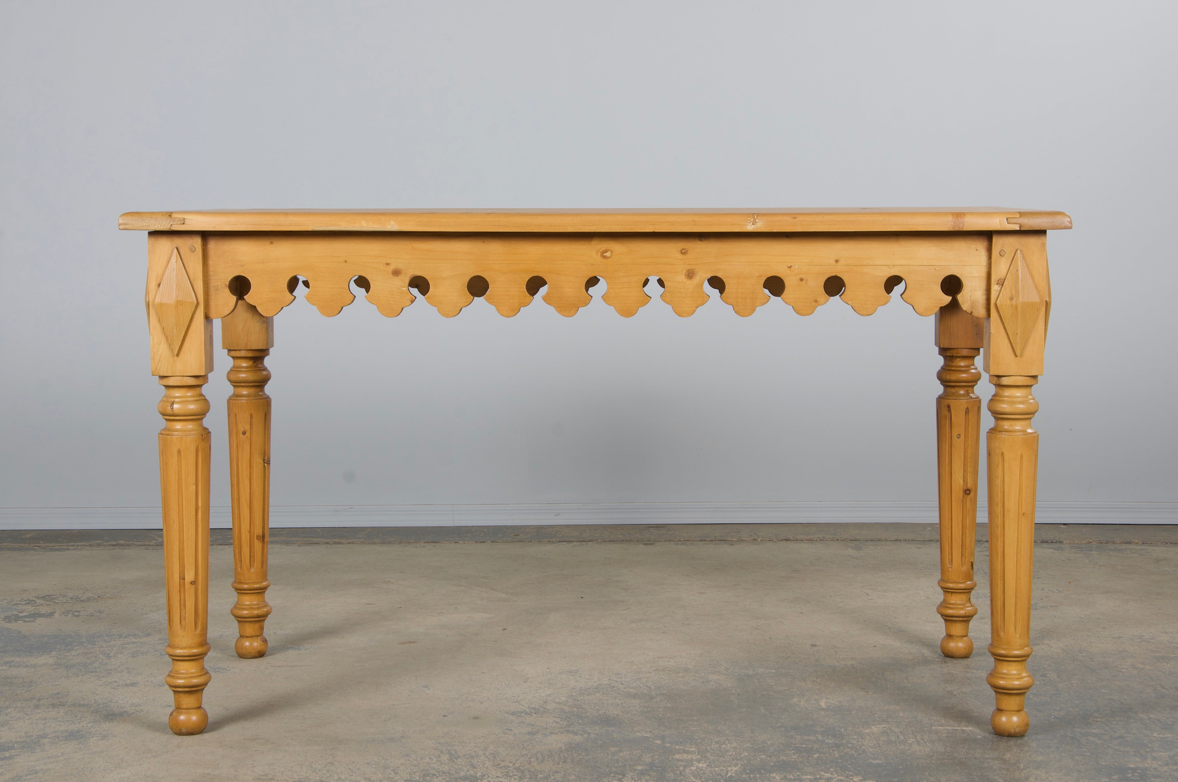 Country French Provincial Pine Work Table or Island