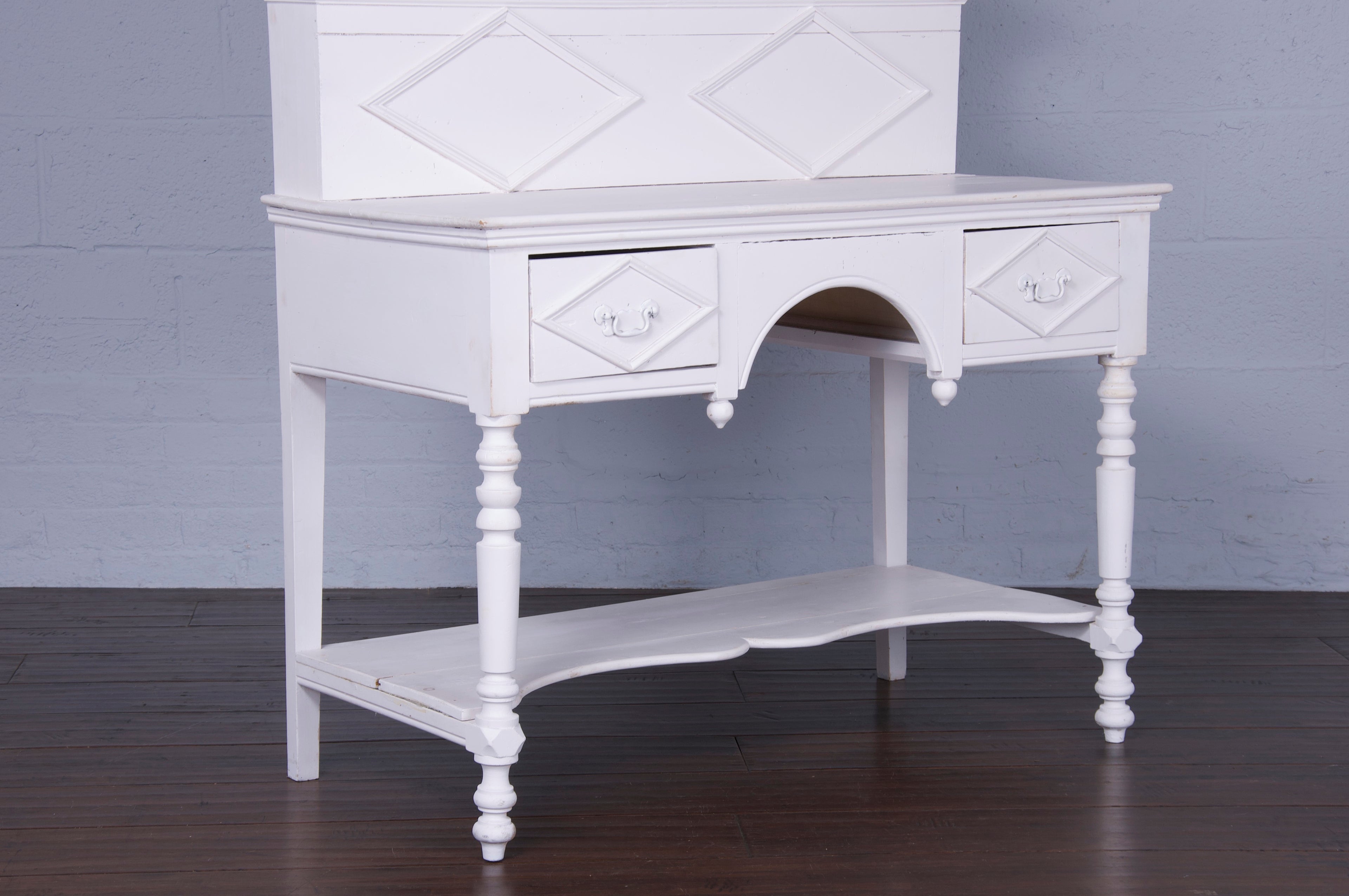 Antique Country French Provincial White Vanity