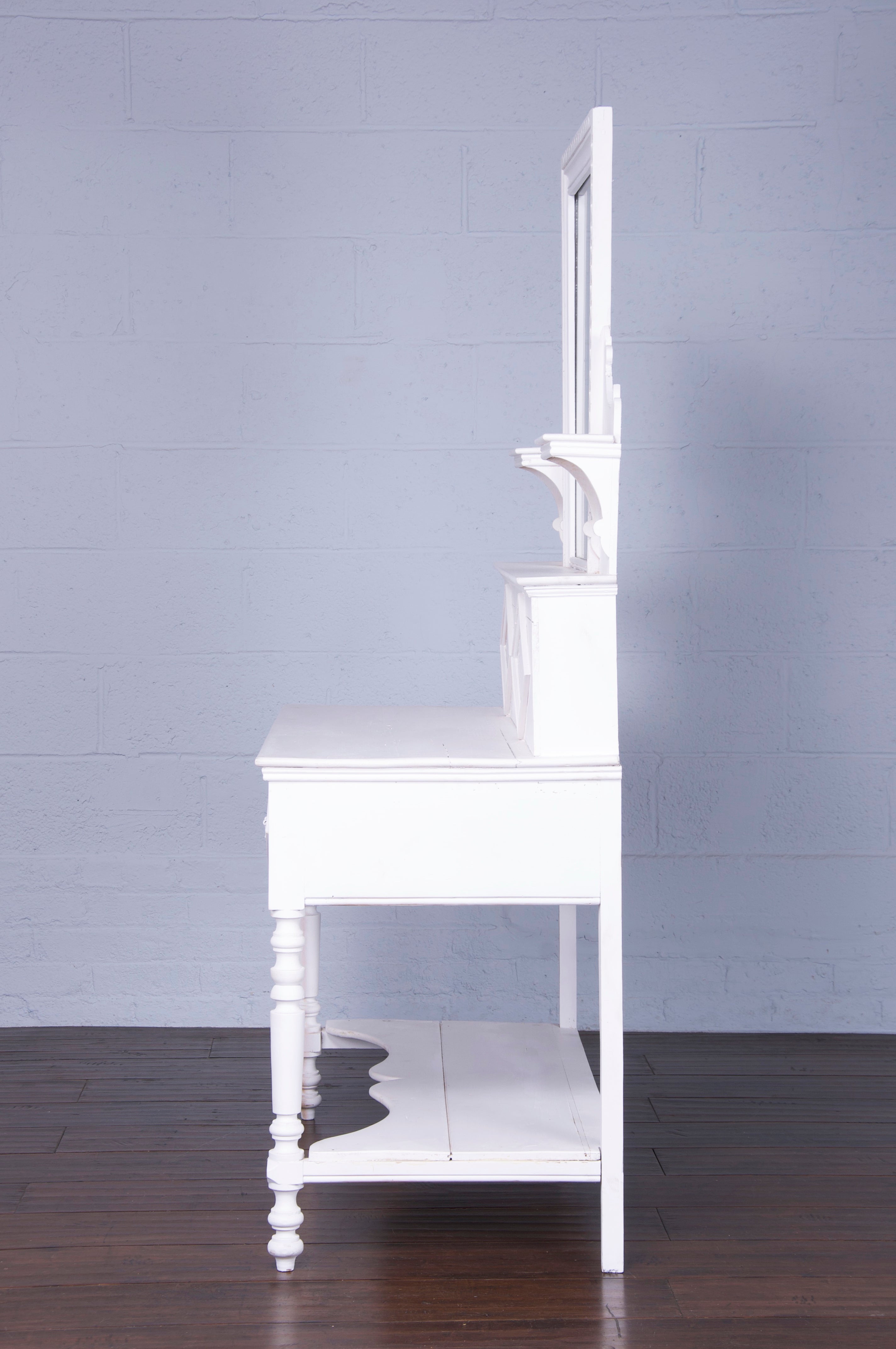 Antique Country French Provincial White Vanity