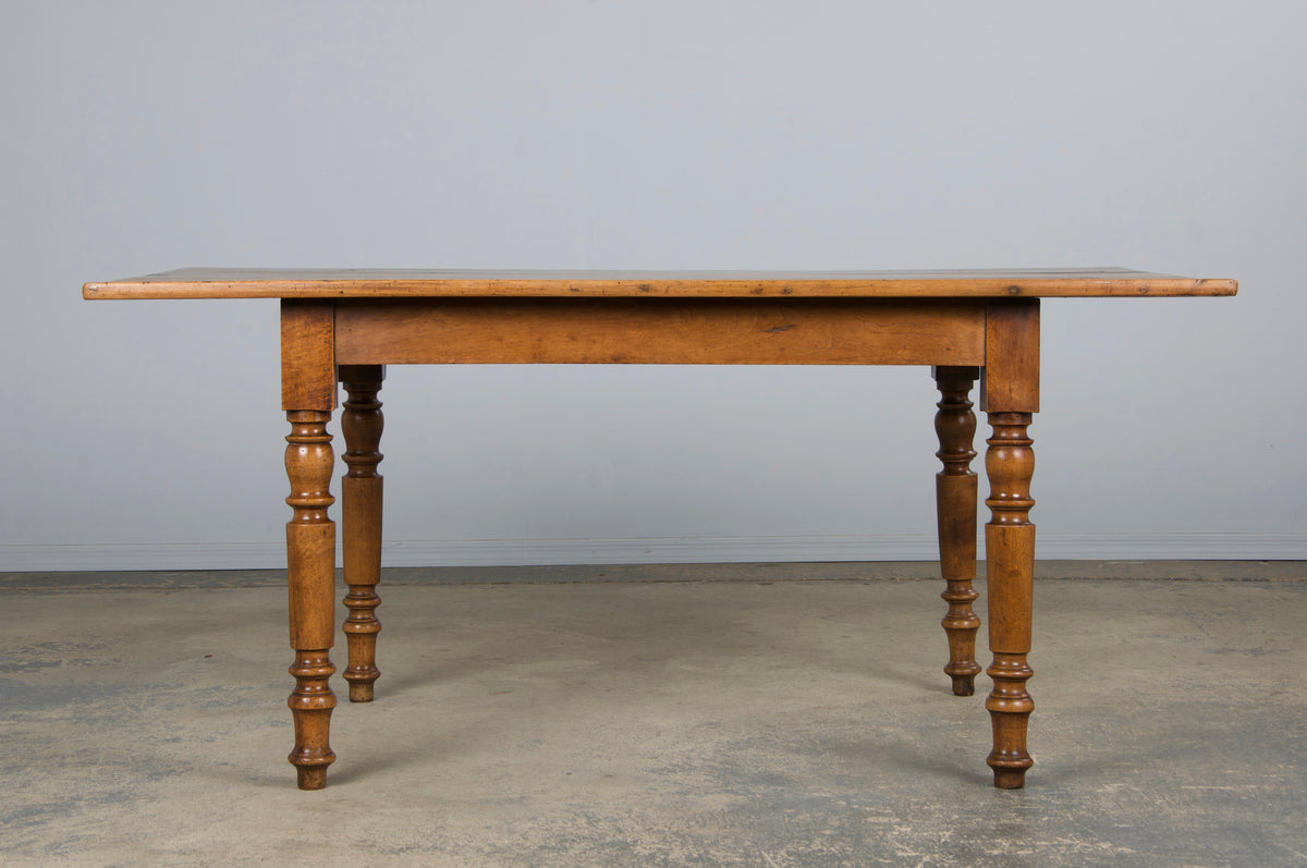 19th Century Country French Louis Philippe Style Provincial Walnut Table