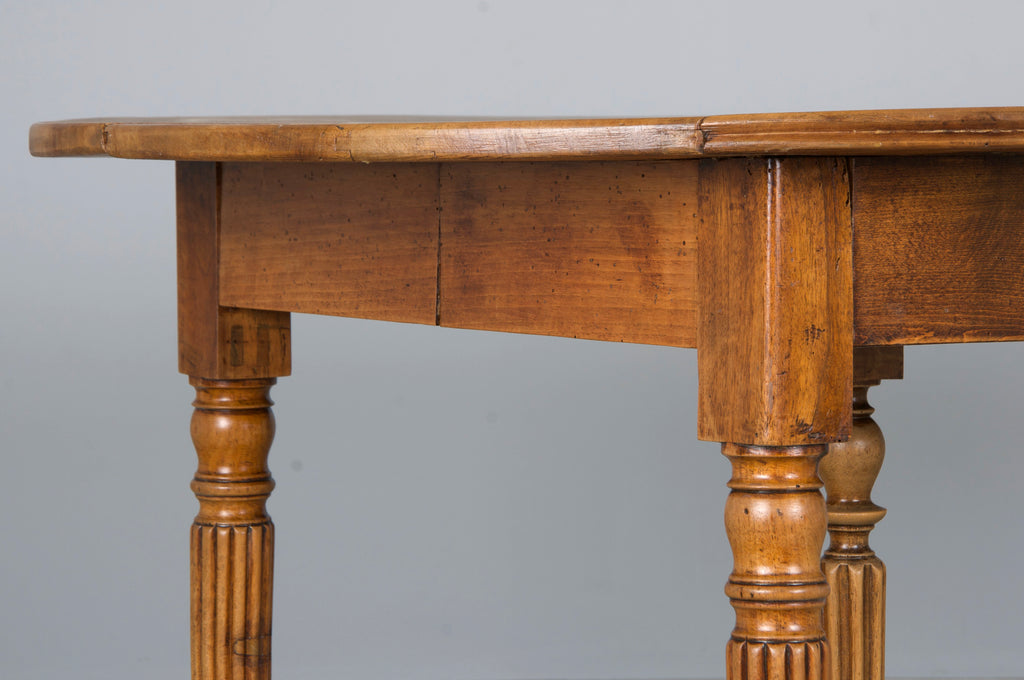 19th Century French Louis Philippe Style Walnut Extendable Drop Leaf Table
