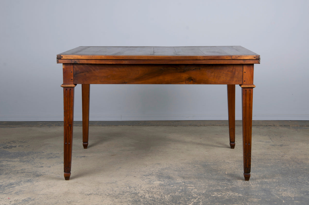 19th Century French Neoclassical Louis XVI Style Walnut Folding Dining Table