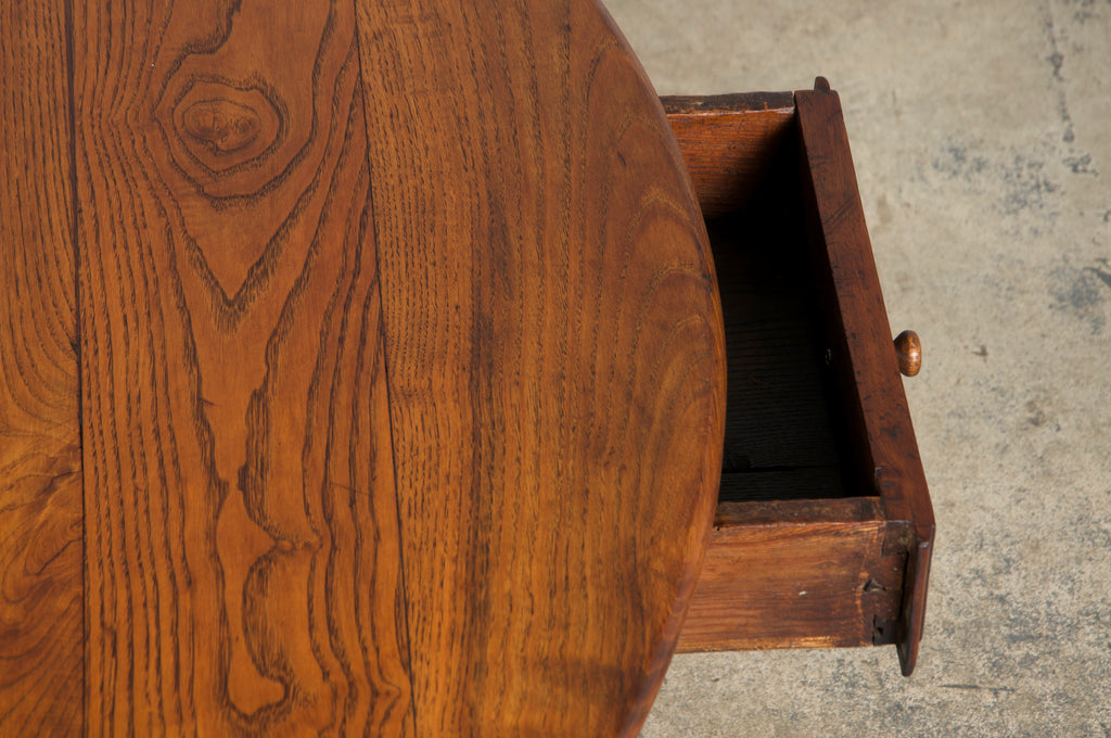 19th Century Country French Provincial Fruitwood Off-Round Farmhouse Table