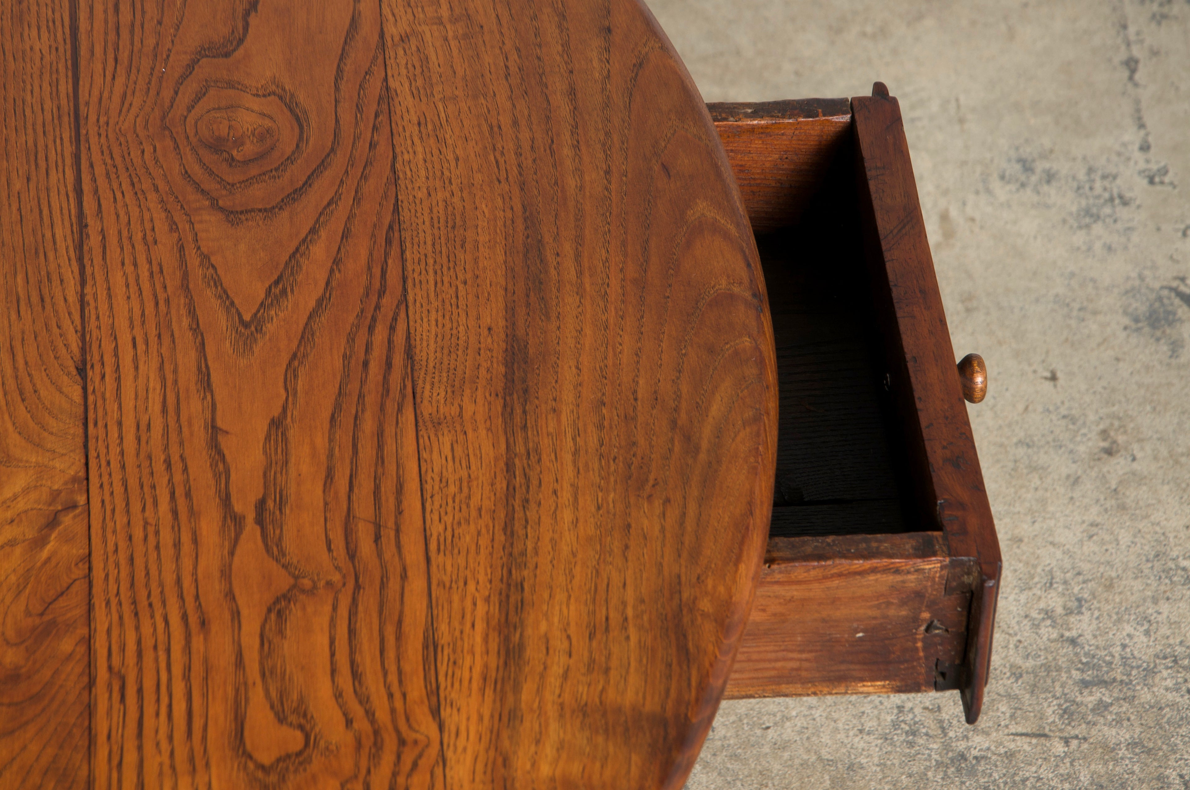 19th Century Country French Provincial Fruitwood Off-Round Farmhouse Table