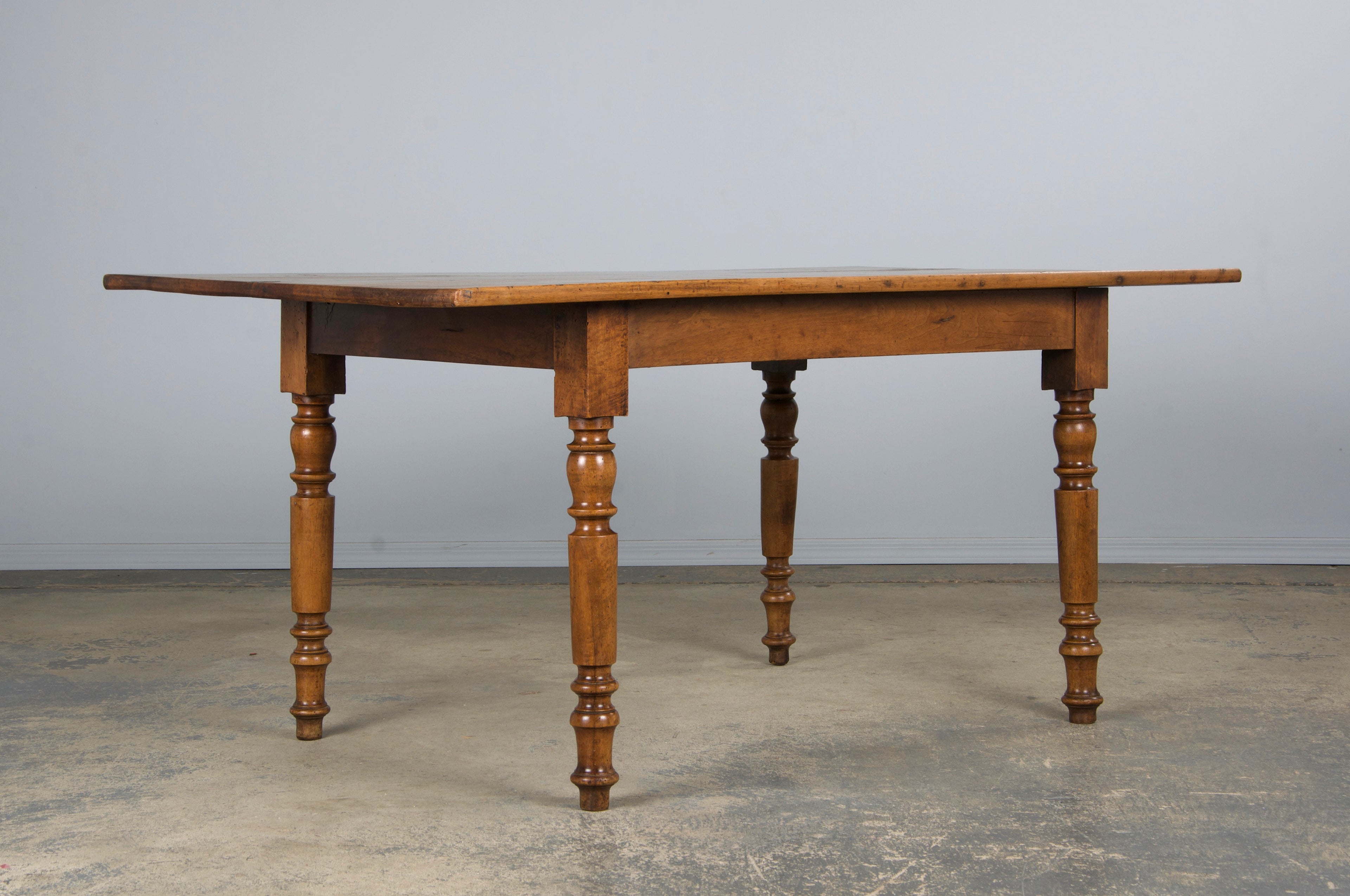 19th Century Country French Louis Philippe Style Provincial Walnut Table