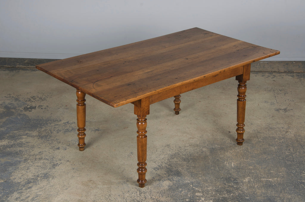 19th Century Country French Louis Philippe Style Provincial Walnut Table