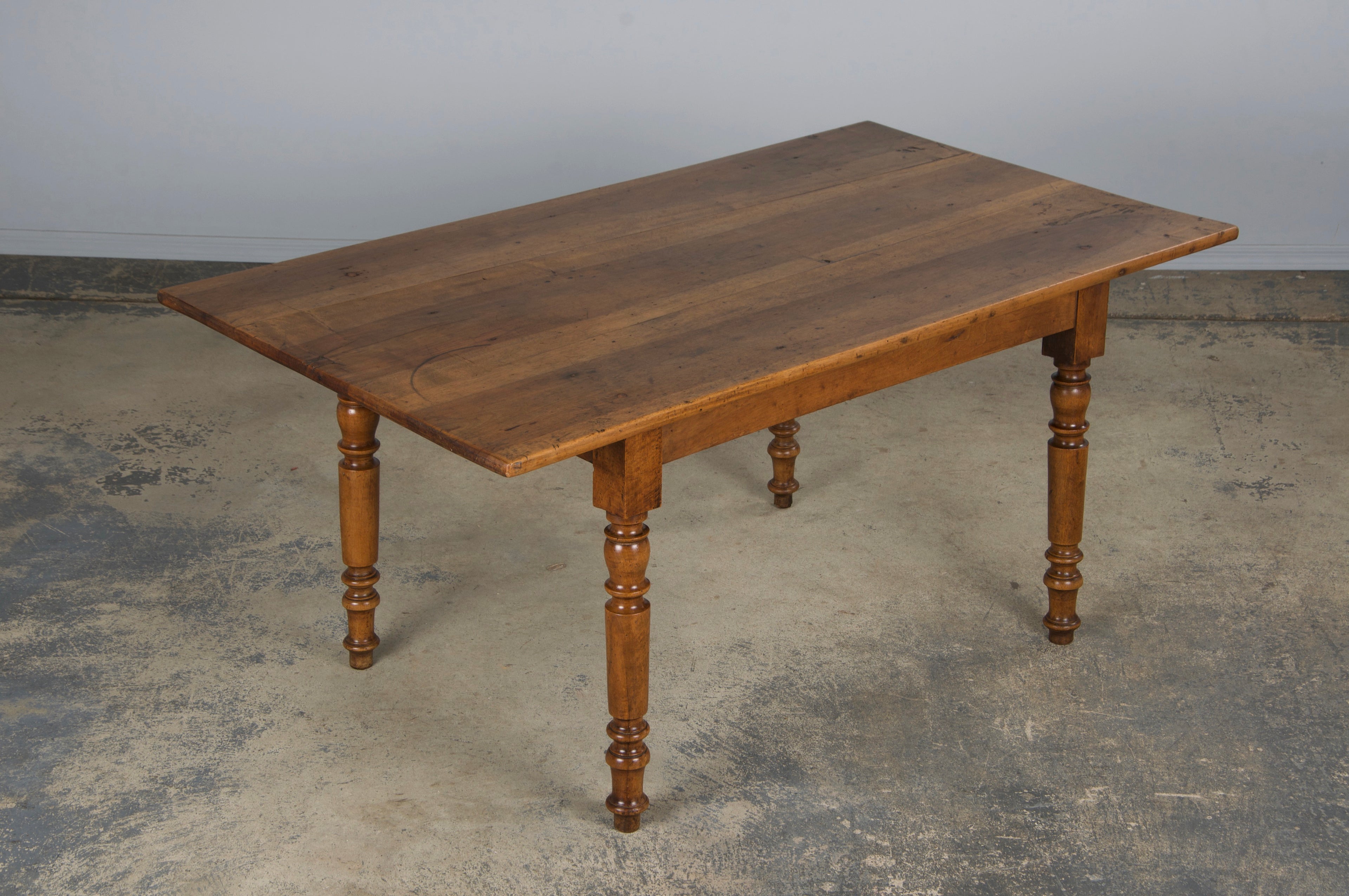 19th Century Country French Louis Philippe Style Provincial Walnut Table