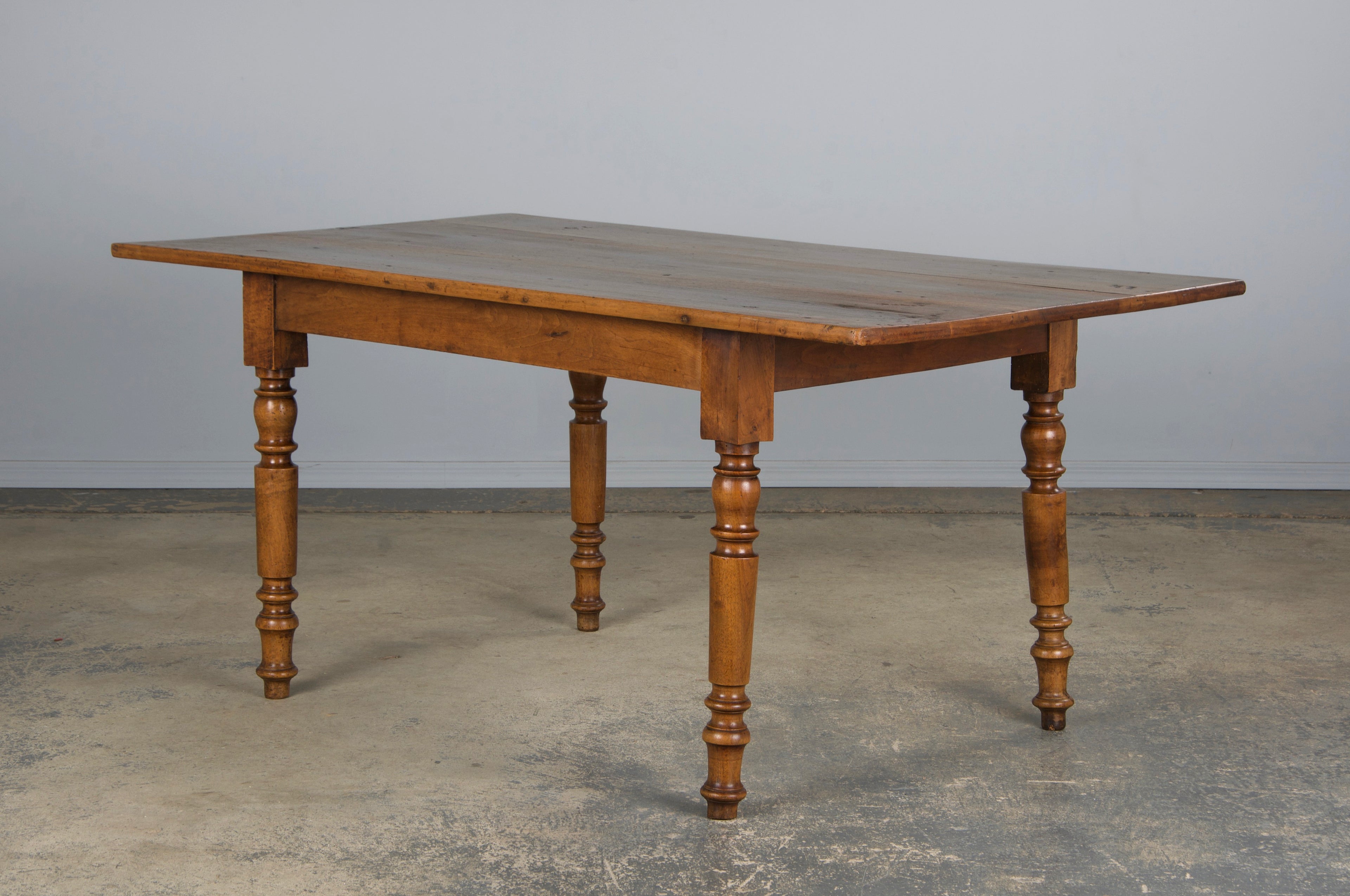 19th Century Country French Louis Philippe Style Provincial Walnut Table