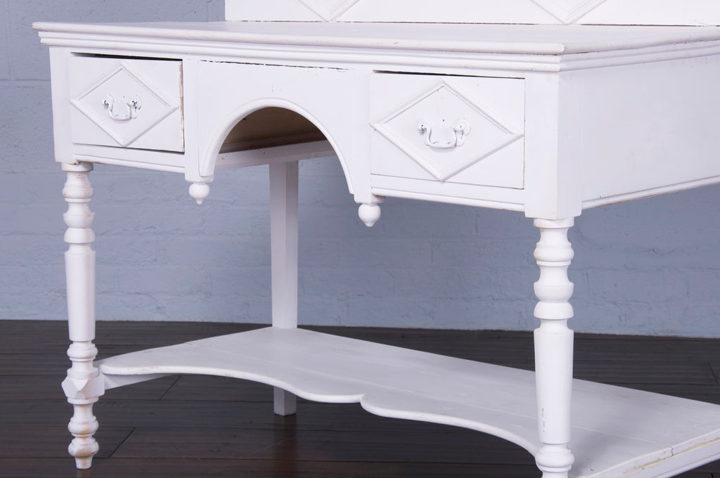 Antique Country French Provincial White Vanity