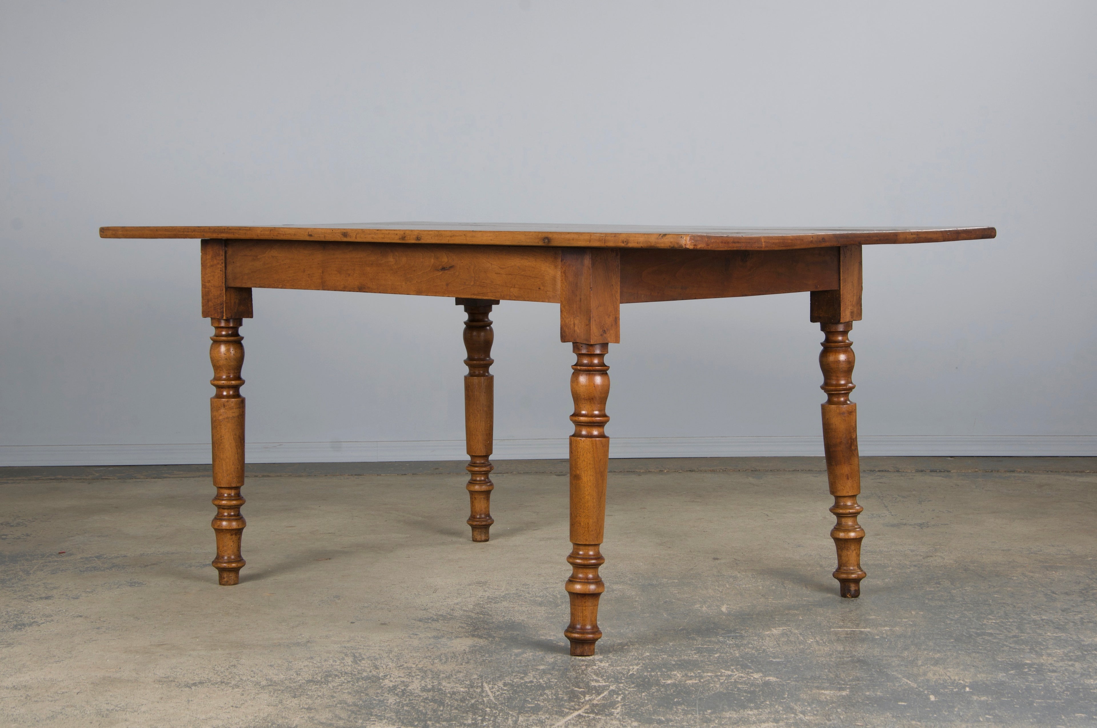 19th Century Country French Louis Philippe Style Provincial Walnut Table