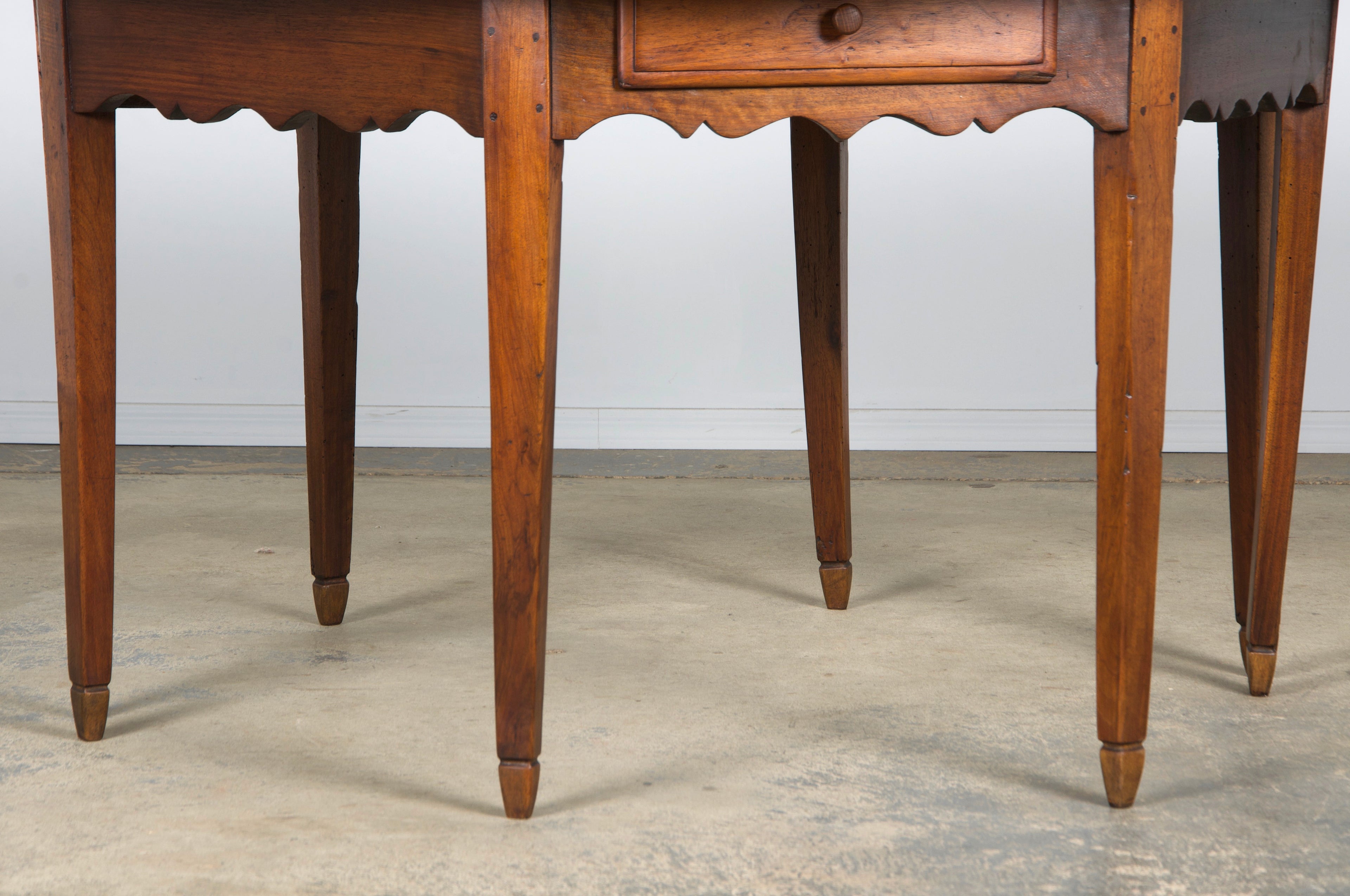 19th Century Country French Provincial Fruitwood Off-Round Farmhouse Table