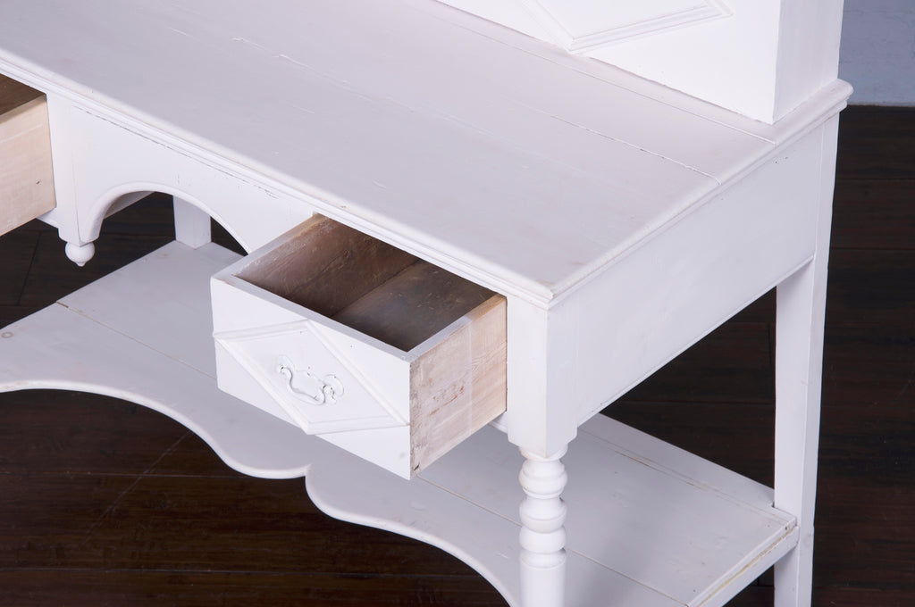Antique Country French Provincial White Vanity